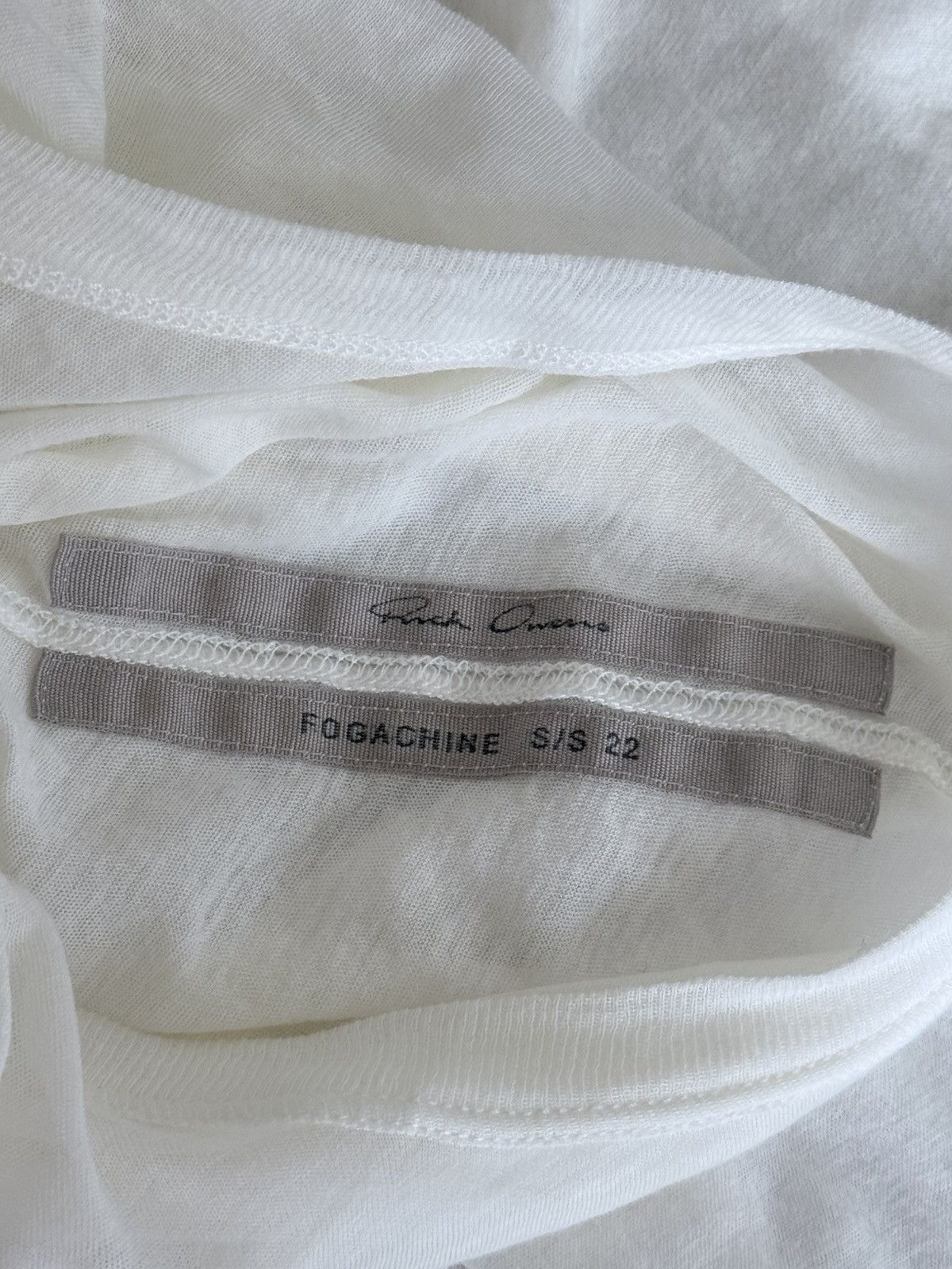 Rick Owens Fogachine ss2022 t shirt white asymmetric Size US S / EU 44-46 / 1 - 4 Thumbnail