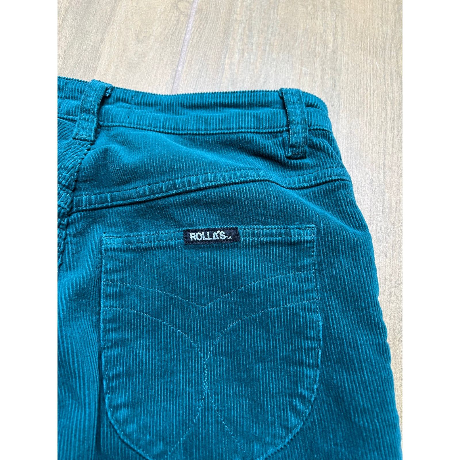 Rolla's Rolla’s Dusters Bootcut Corduroy Pants Teal Green High Rise Size 28" / US 6 / IT 42 - 12 Thumbnail