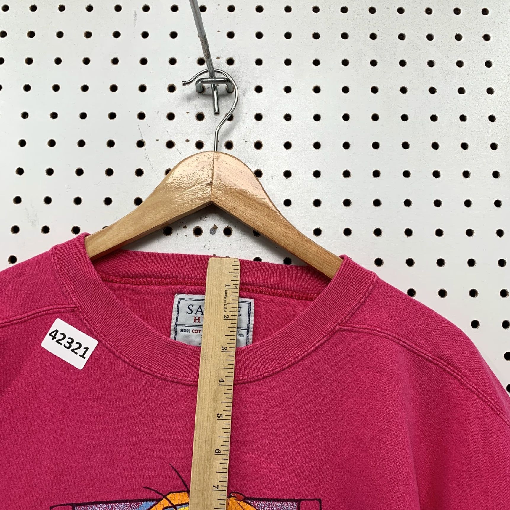 Pinko VINTAGE Santee Sweatshirt Shirt Mens XL Pink Tweety Cartoon 90s Pullover USA Cartoon 90s Mens XL Pink Tweety Bird Santee Sweatshirt Size US XL / EU 56 / 4 - 5 Thumbnail