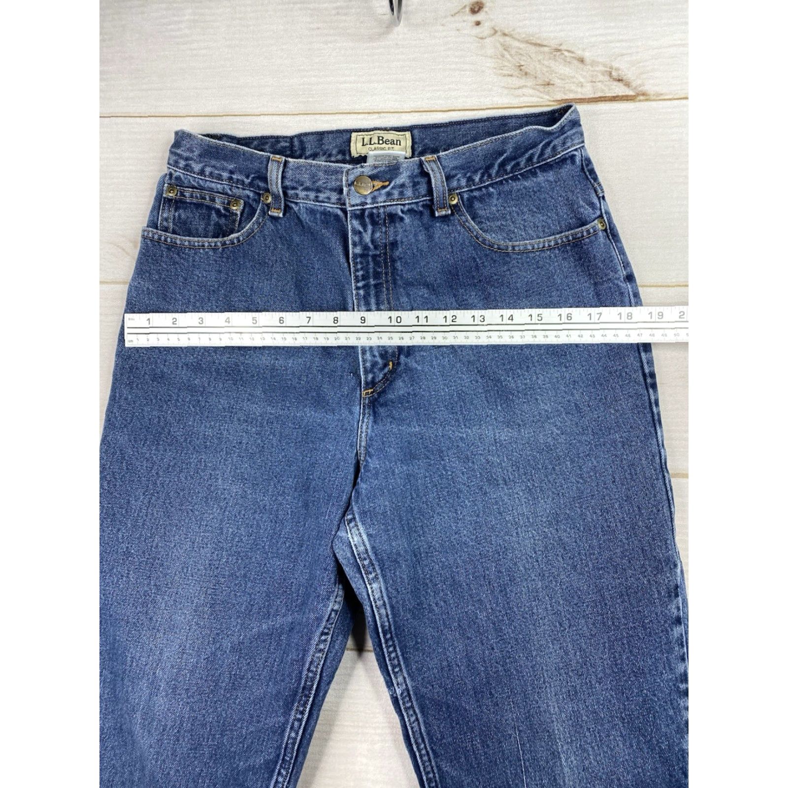 Vintage VINTAGE L.L. Bean Jeans Women 14 M/T Blue Classic Fit High Rise Straight Leg 90s VTG Mom Mens Womens Girls? Size 36" / US 14 / IT 50 - 5 Thumbnail