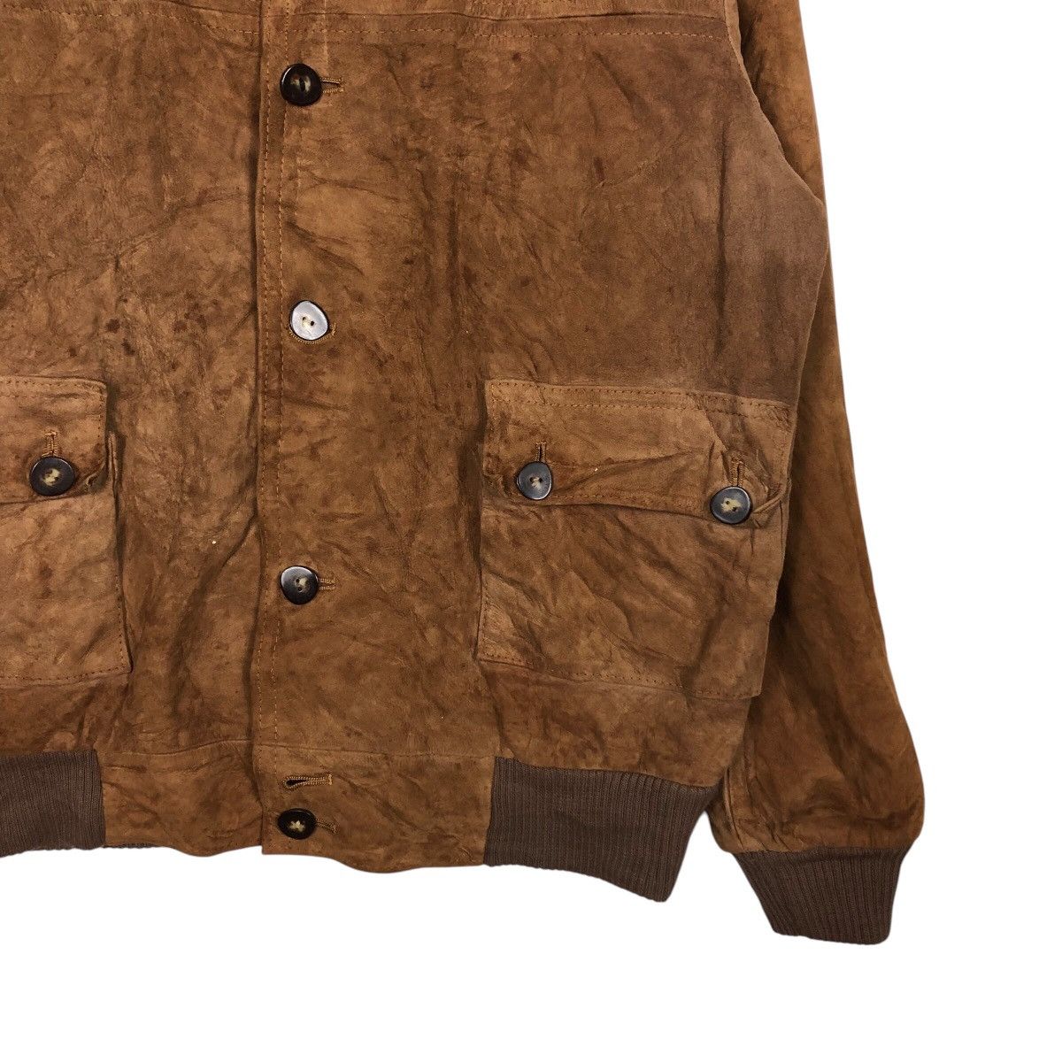 Japanese Brand 📌Vintage Genuine Leather Jacket Button Unknown Issey Miyake Size US M / EU 48-50 / 2 - 6 Thumbnail