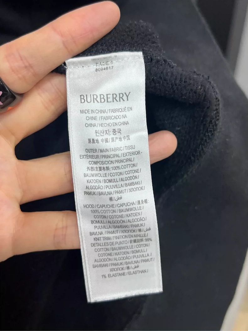 Burberry Burberry Burberry Black Zip-Up Hoodie with Logo-2507 Size XL / US 12-14 / IT 48-50 - 4 Thumbnail