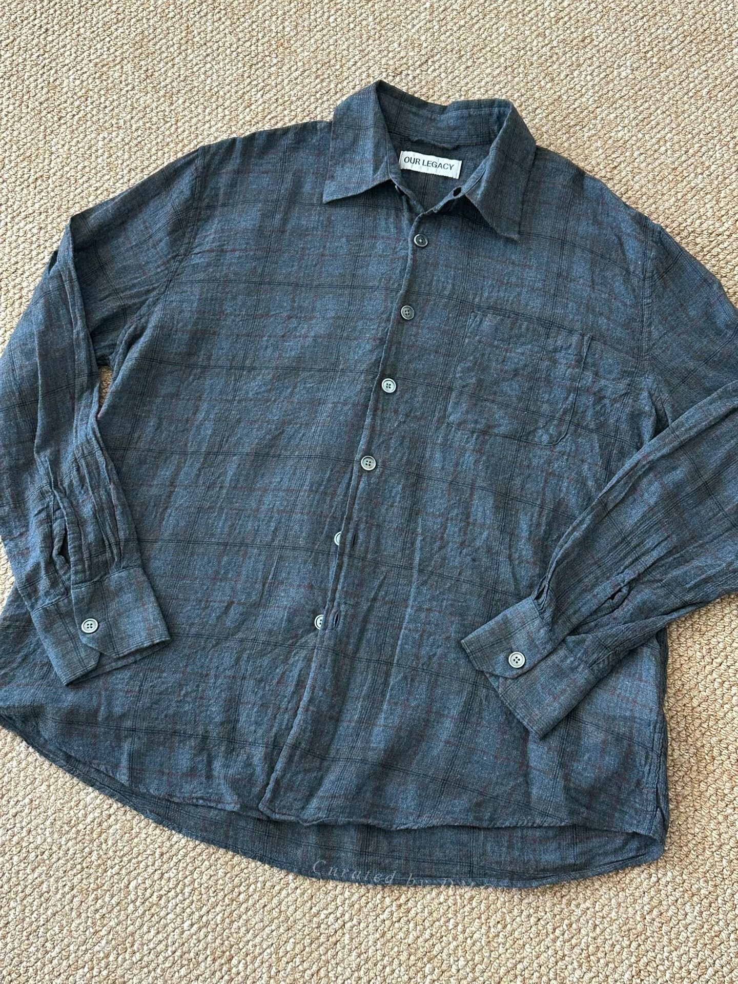 Our Legacy Box Shirt - Asphalt Grey Check | Grailed