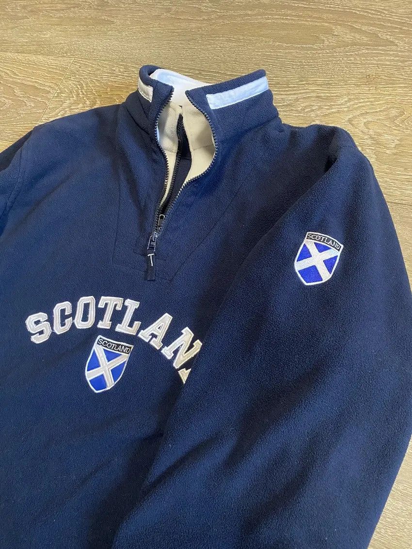 Japanese Brand × Vintage Vintage Scotland 1/4 Zip Navy Fleece Sweatshirt Size US L / EU 52-54 / 3 - 15 Thumbnail