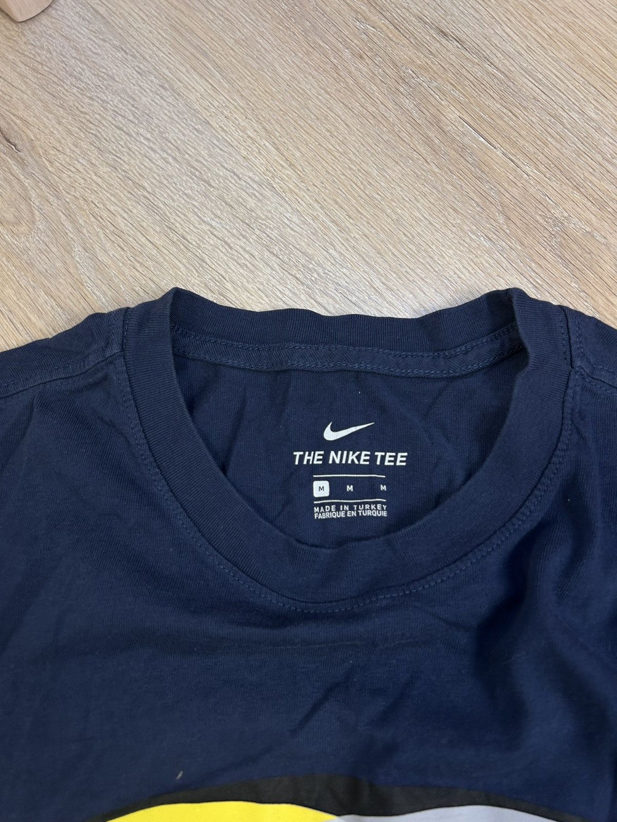 Nike 00s Vintage Nike Big Swoosh Logo Drill T-shirt Rare Size US M / EU 48-50 / 2 - 5 Thumbnail