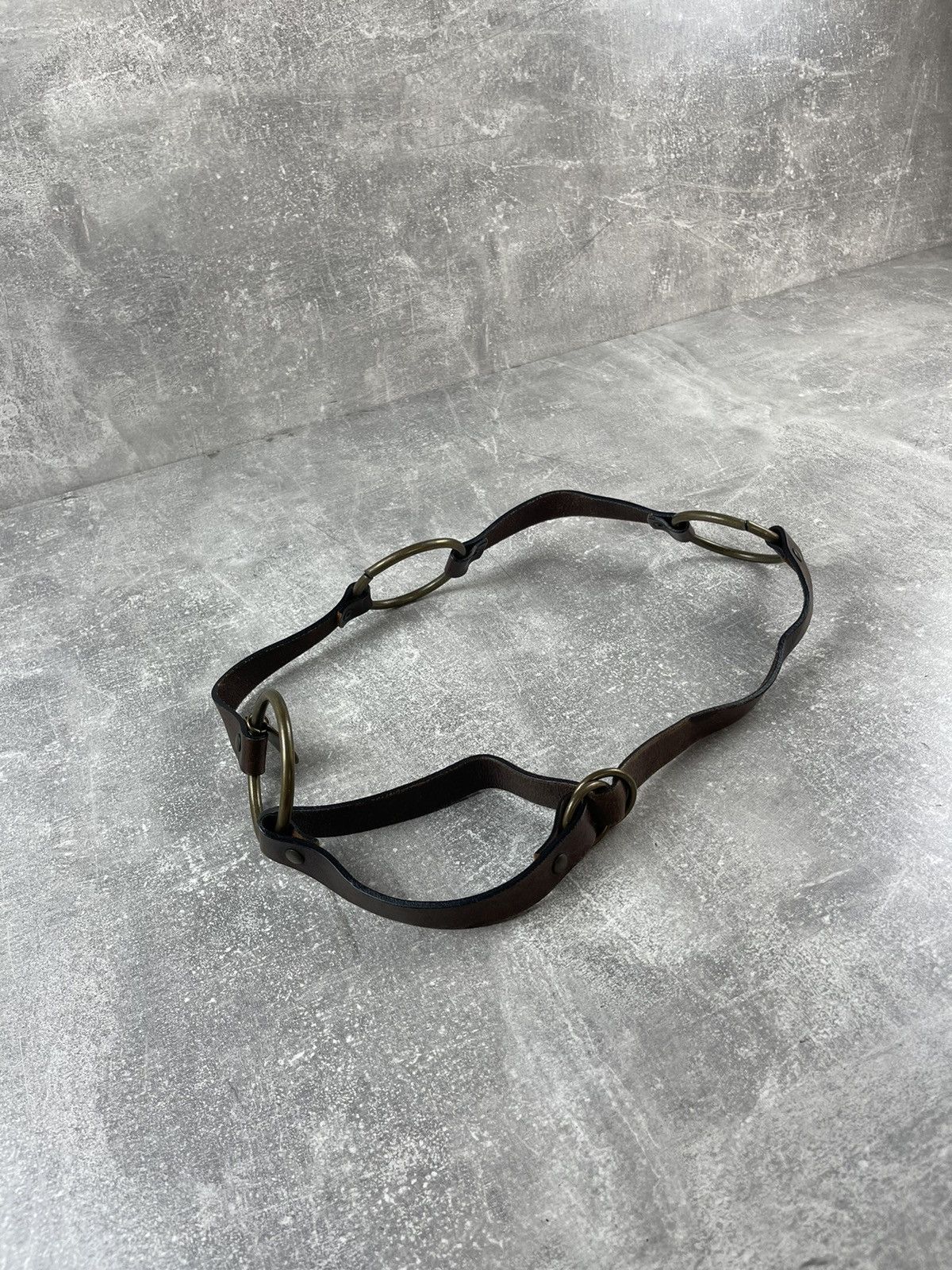Genuine Leather Nolita de Nîmes Vintage Leather Ring Harness Belt Y2K Punk Size ONE SIZE - 1 Thumbnail