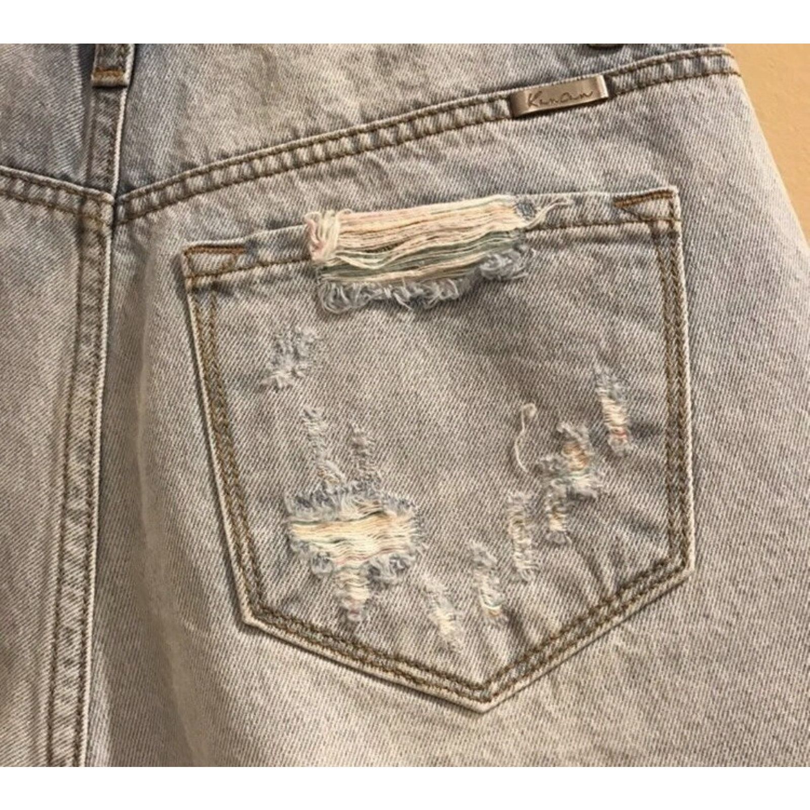 Kancan USA KanCan Ultra High Rise Denim Jean Cutoff Shorts NWT Size 26" / US 2 / IT 38 - 4 Thumbnail
