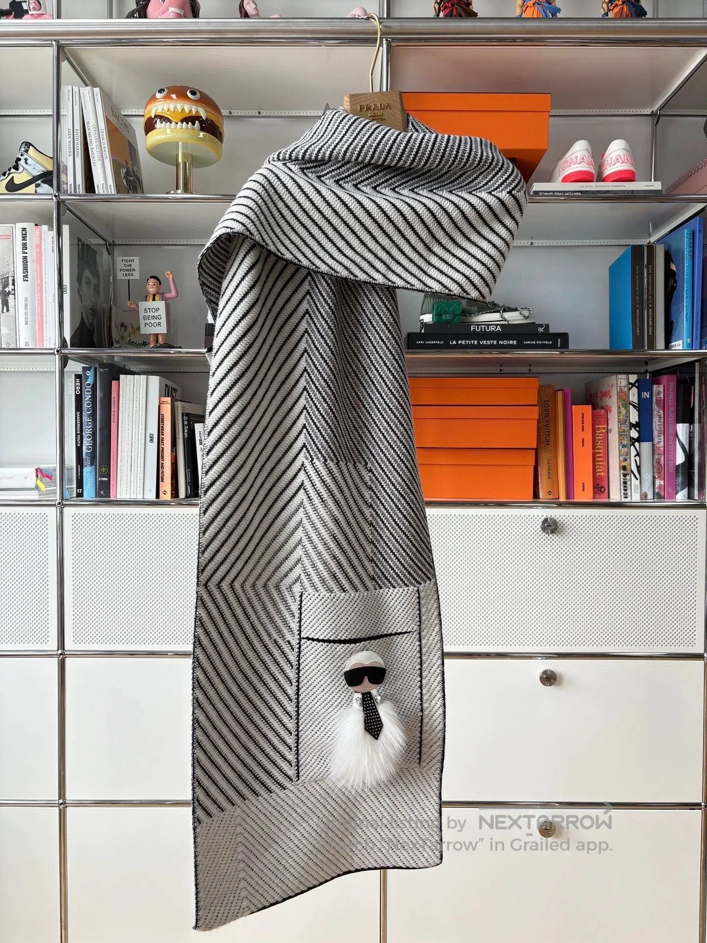 Fendi fendi black and white cashmere scarf. Size ONE SIZE - 1 Thumbnail