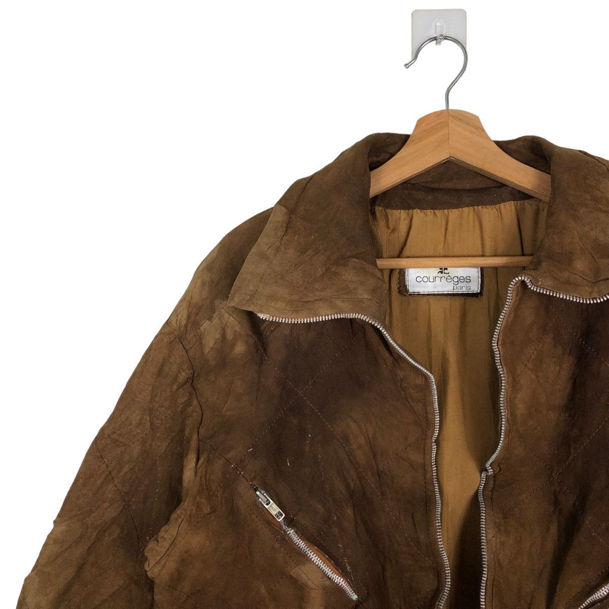 Genuine Leather VINTAGE GENUINE LEATHER JACKET COURREGES PARIS ISSEY MIYAKE Size US M / EU 48-50 / 2 - 7 Thumbnail