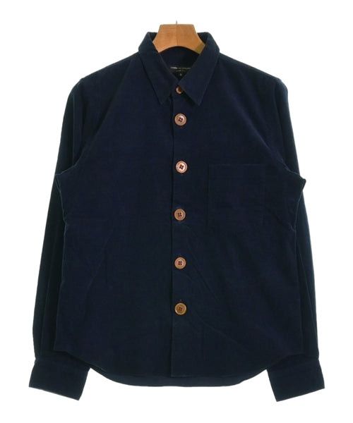 image of Comme Des Garcons Homme Plus Corduroy Shirt in Navy, Men's (Size Medium)