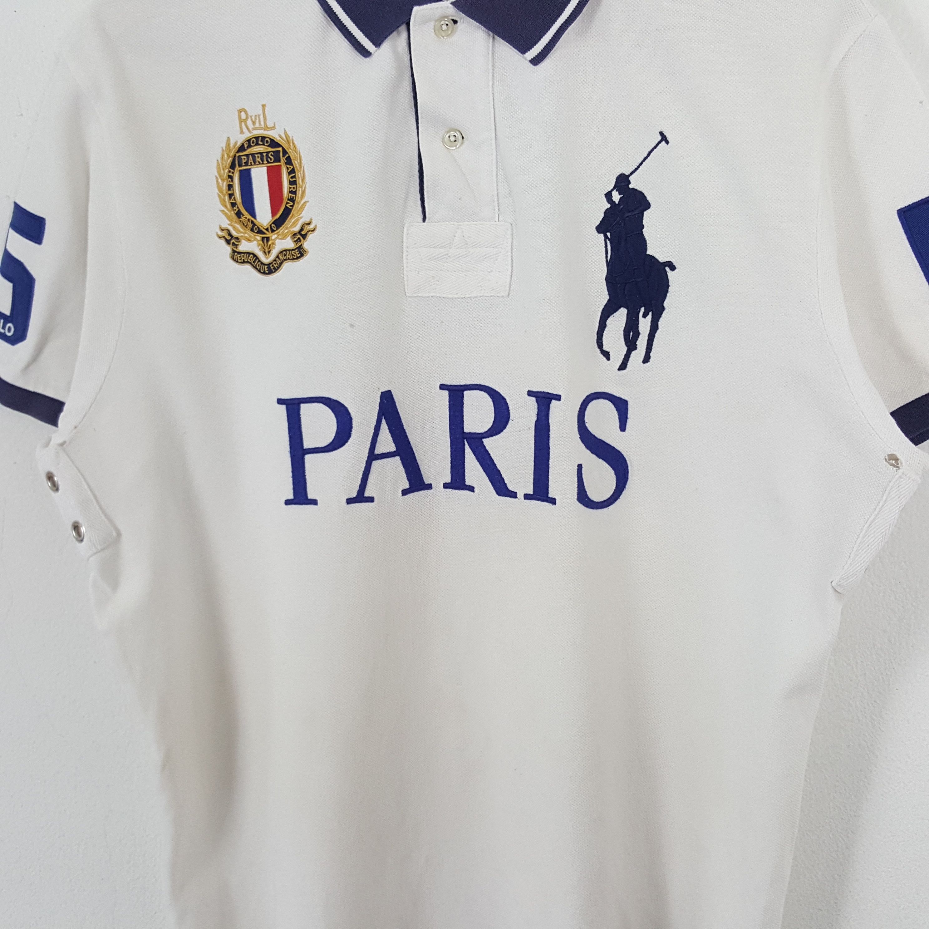 Polo Ralph Lauren × Vintage Vintage Polo by Ralph Lauren Paris Tshirt Size US L / EU 52-54 / 3 - 2 Thumbnail