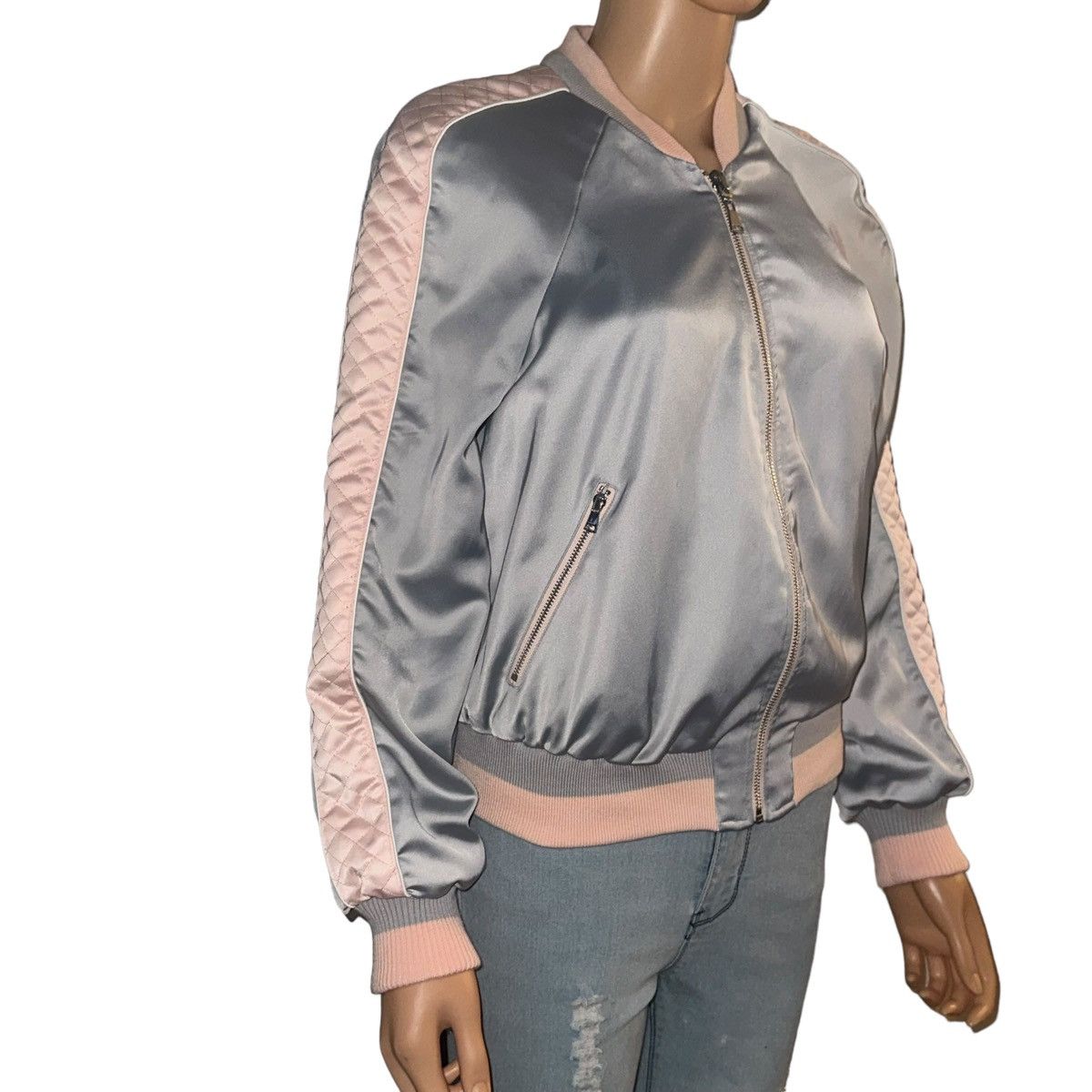Bebe Vintage Y2K Bebe reversible satin bomber jacket Size M / US 6-8 / IT 42-44 - 3 Thumbnail
