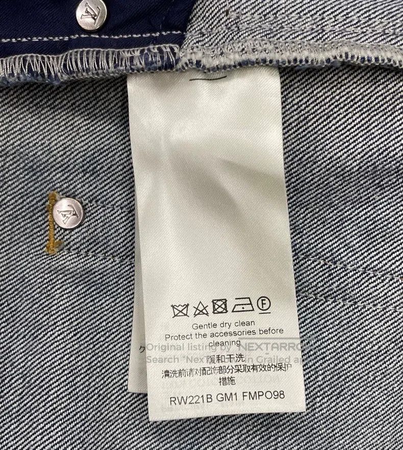 Louis Vuitton Louis Vuitton Blue Printed Straight Leg Jeans Size US 38 / EU 54 - 6 Thumbnail