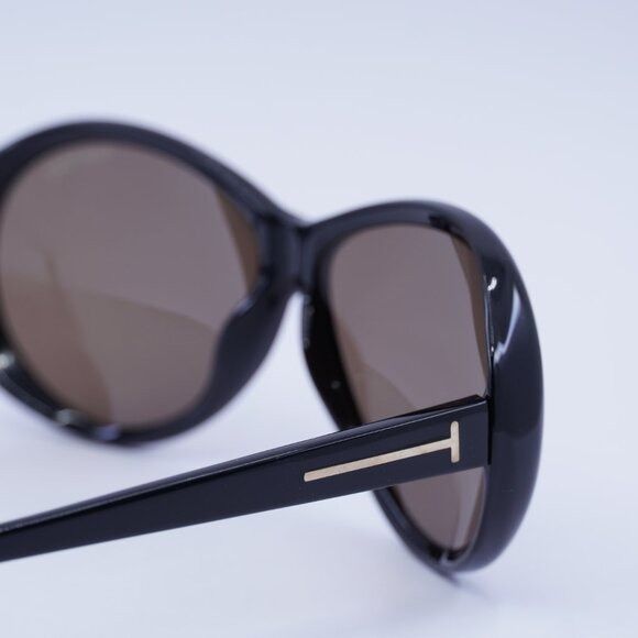 Tom Ford Tom Ford Geraldine TF0202 01J Sunglasses Black Oval Frame Size ONE SIZE - 3 Thumbnail