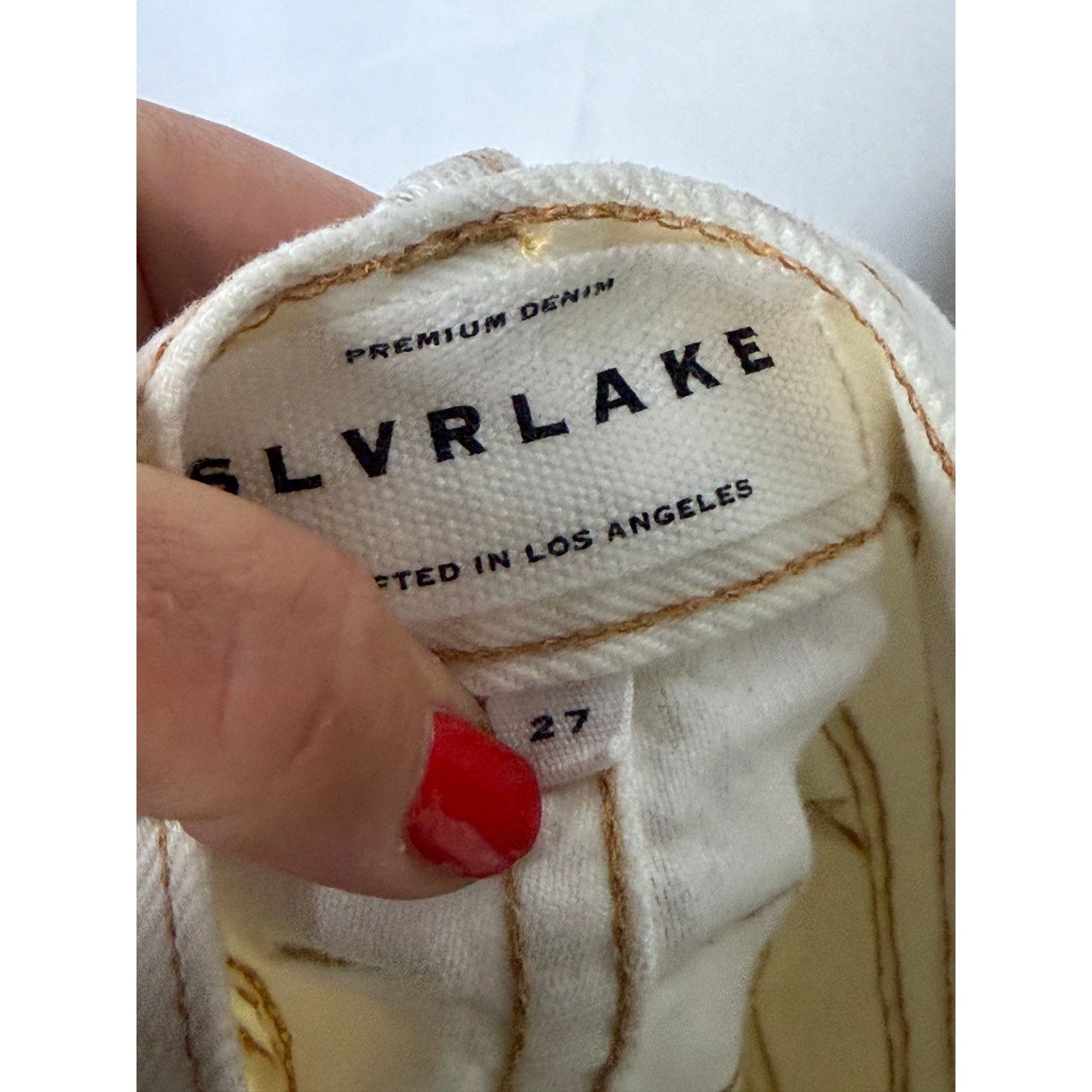 SLVRLAKE SLVRLAKE Hero white cropped distressed high rise jeans 27 Size 27" / US 4 / IT 40 - 10 Thumbnail