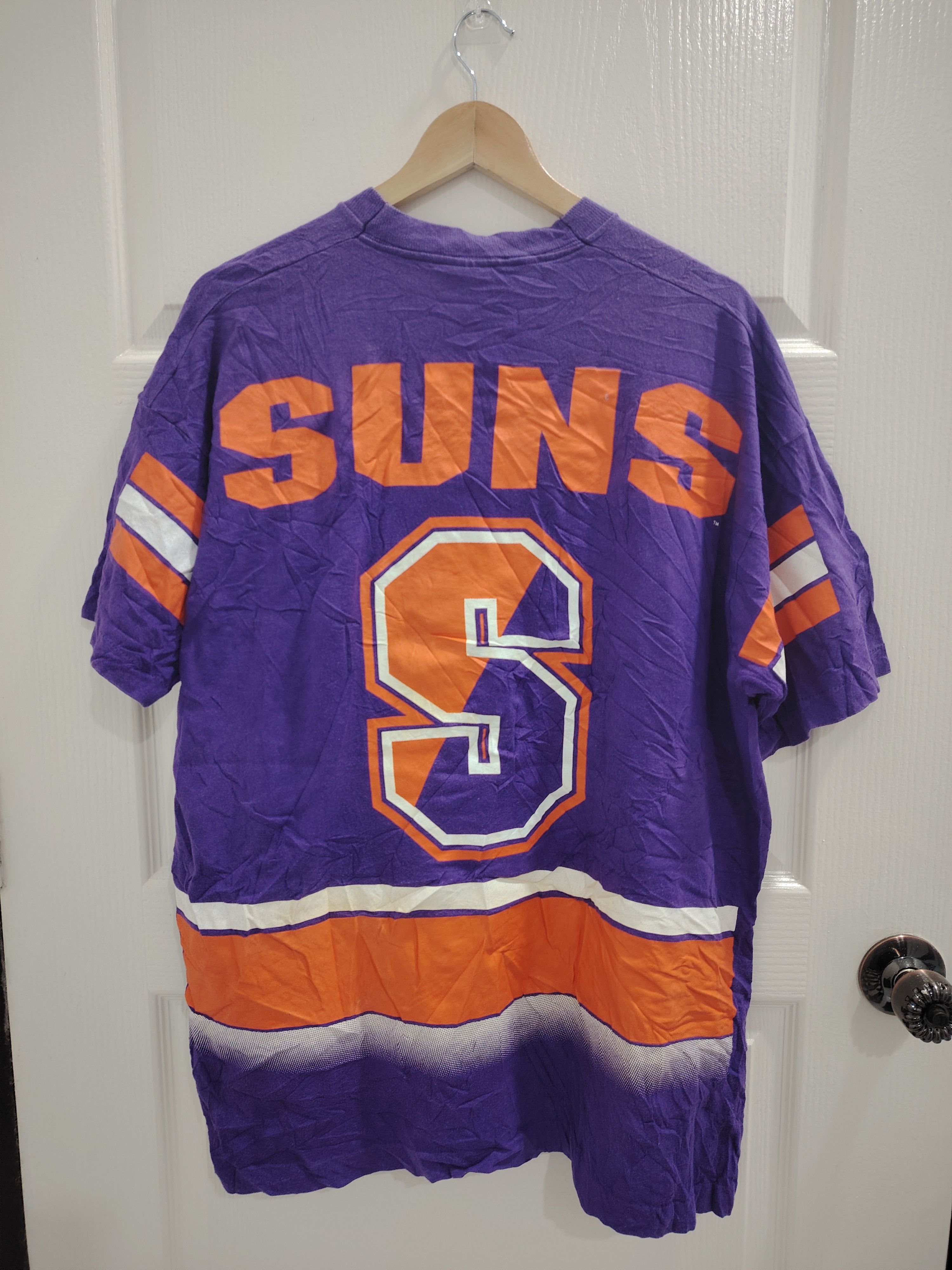 Salem Sportswear Vintage 90s Phoenix Suns NBA Salem Tee Shirt AOP Size US XL / EU 56 / 4 - 2 Thumbnail