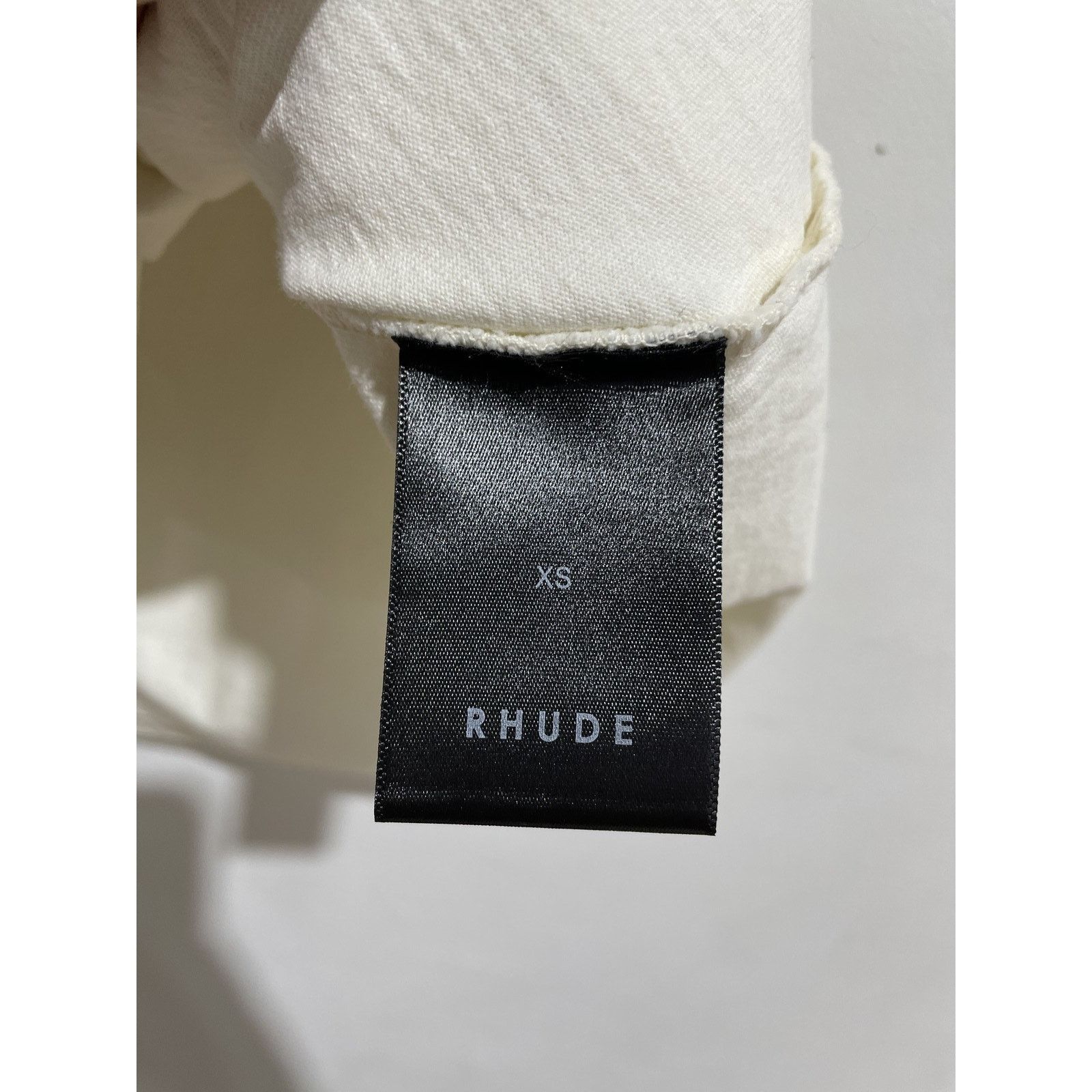Rhude RHUDE LOGO SLUB WHITE TEE SIZE XS NEW Size US XS / EU 42 / 0 - 5 Thumbnail