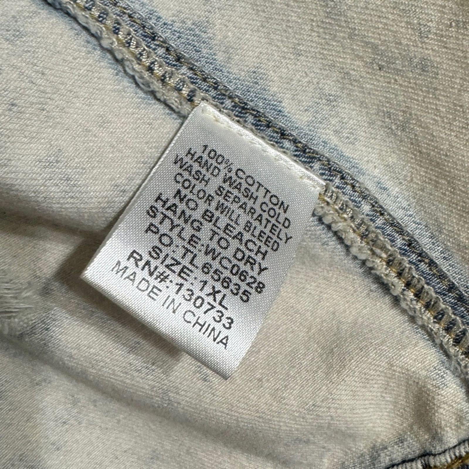 Other Umgee Distressed Oversized Jean Jacket Blue Size 1XL Size XXL / US 16-18 / IT 52-54 - 4 Thumbnail