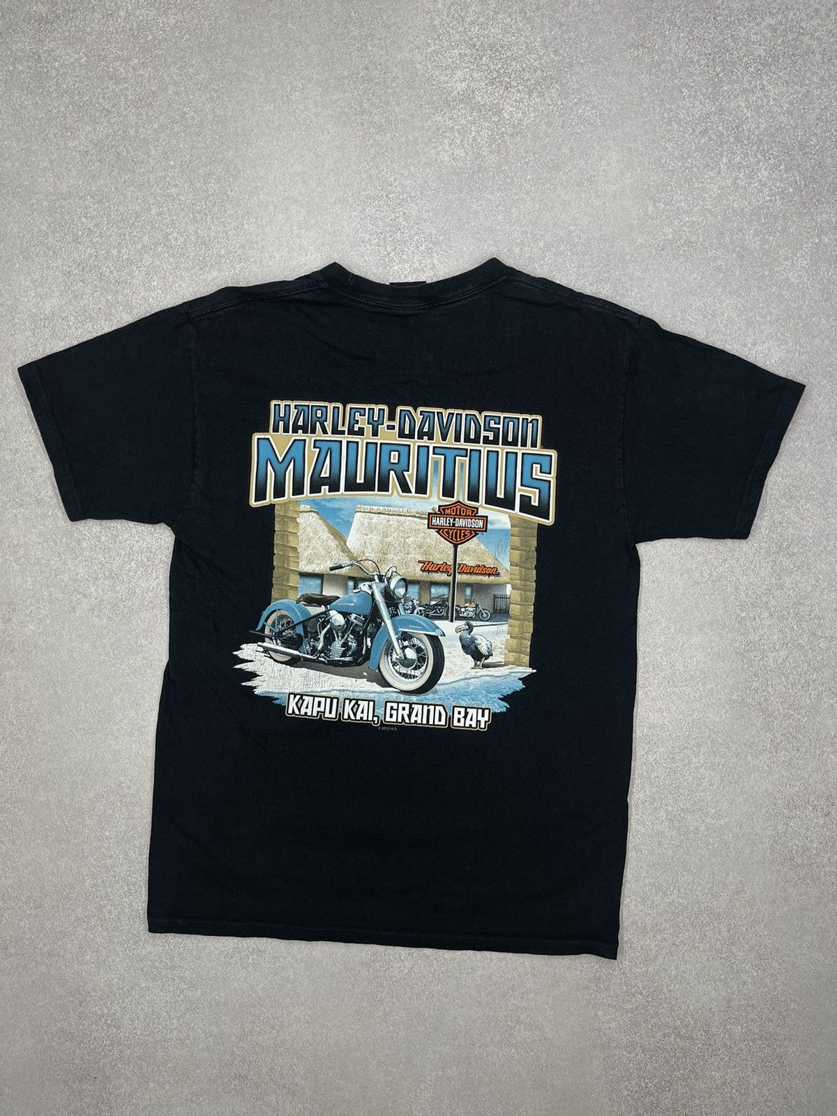 Harley Davidson Vintage Harley Davidson Mauritius 2012 Motorcycles T Shirt Size US M / EU 48-50 / 2 - 2 Thumbnail