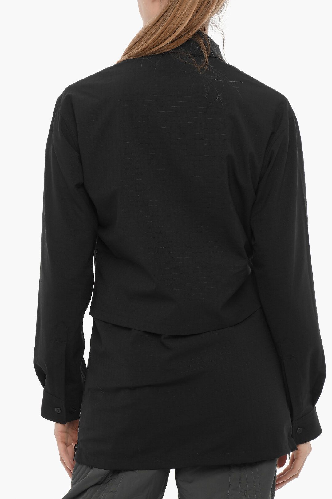 Y-3 × Yohji Yamamoto og1mm0824 Rip Stop Wool Blend Windbreaker Jacket in Black Size XS / US 0-2 / IT 36-38 - 2 Thumbnail