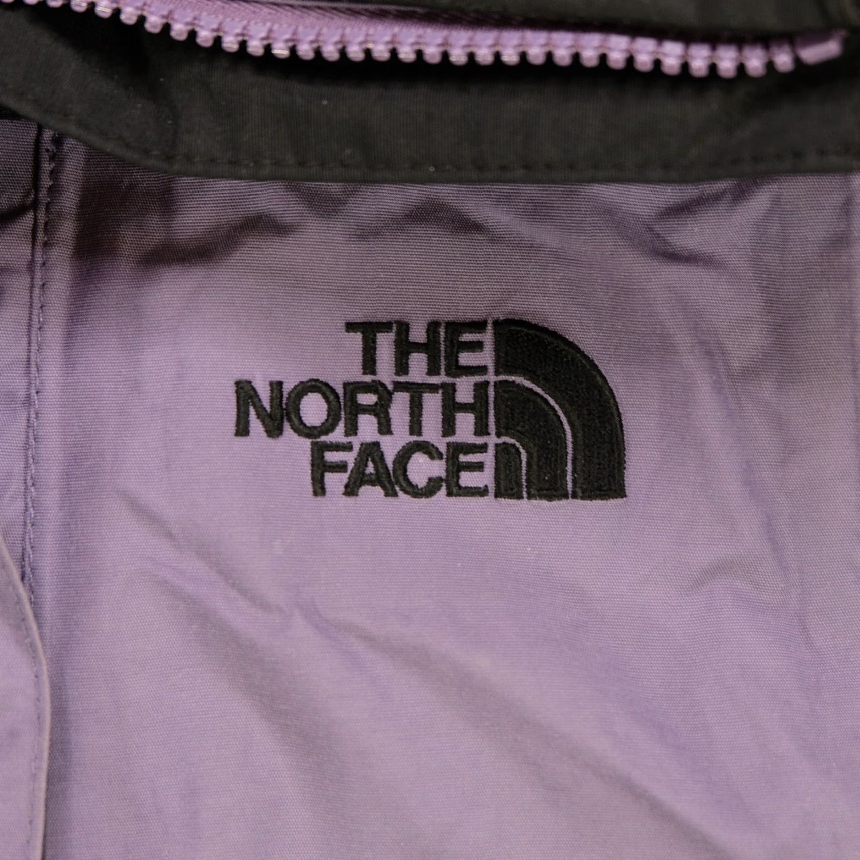 VINTAGE THE NORTH FACE HyVent Full Zip Hooded Rain Jacket 90s Purple Black SZ M Womens Two Tone Rain Jacket