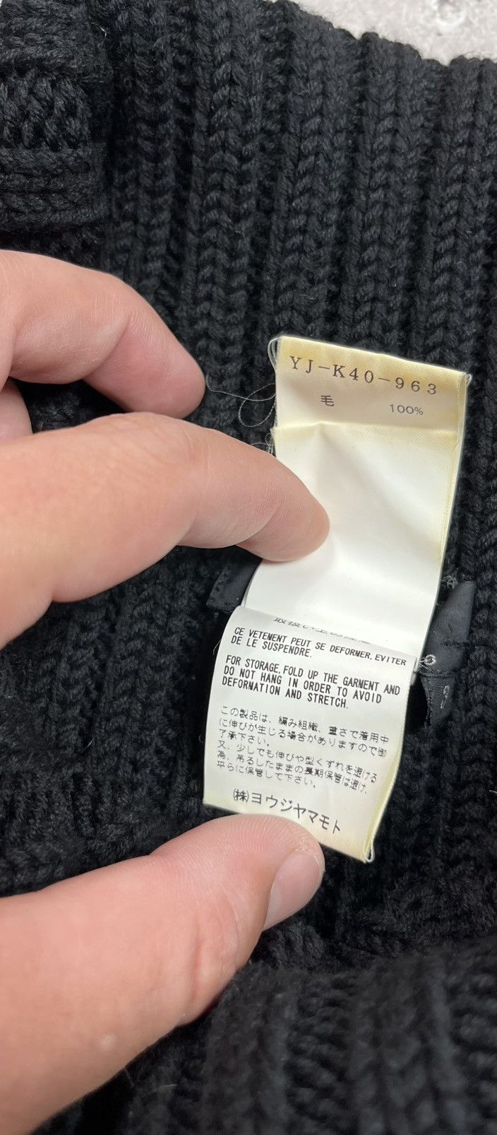 Yohji Yamamoto Y’s Yohji Yamamoto Unisex Heavy Knit Archive Open Sleeve Size US L / EU 52-54 / 3 - 12 Thumbnail