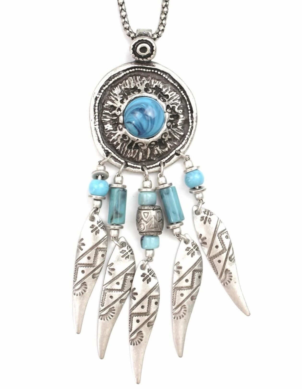 Vintage Vintage G.O.A 2000S Tribal Dreamcatcher Pendant Necklace Size ONE SIZE - 1 Thumbnail