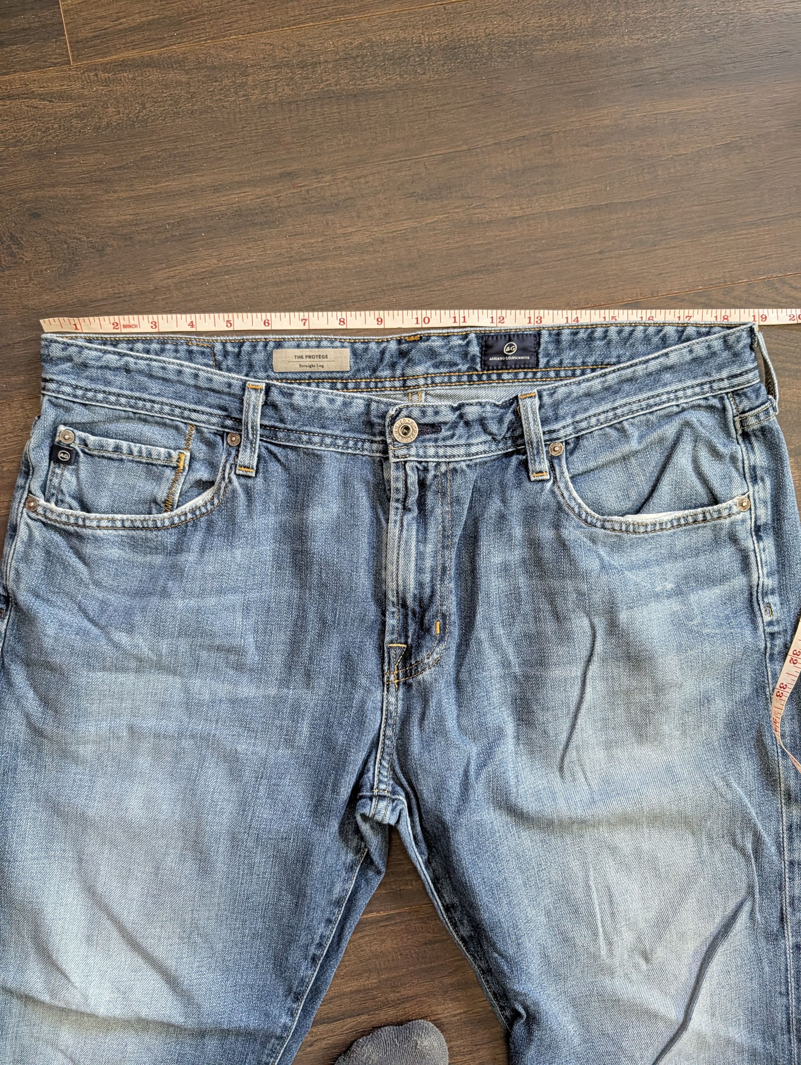 AG Adriano Goldschmied The Protege straight leg MiUSA blue denim jeans 38 Size US 38 / EU 54 - 14 Thumbnail