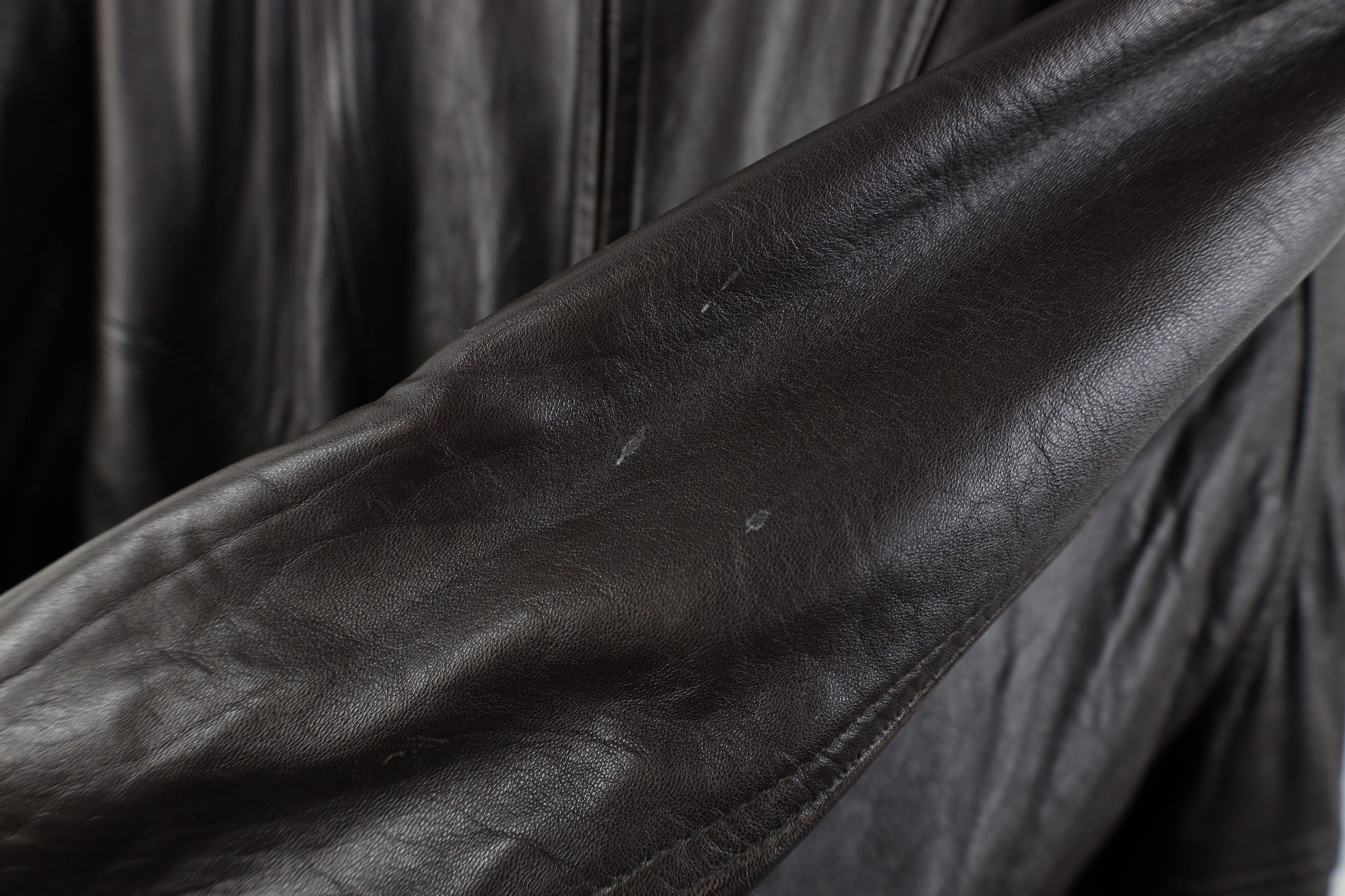 Vintage Vintage 90s Streetwear Full Zip Leather Bomber Jacket Brown Size US XL / EU 56 / 4 - 10 Thumbnail