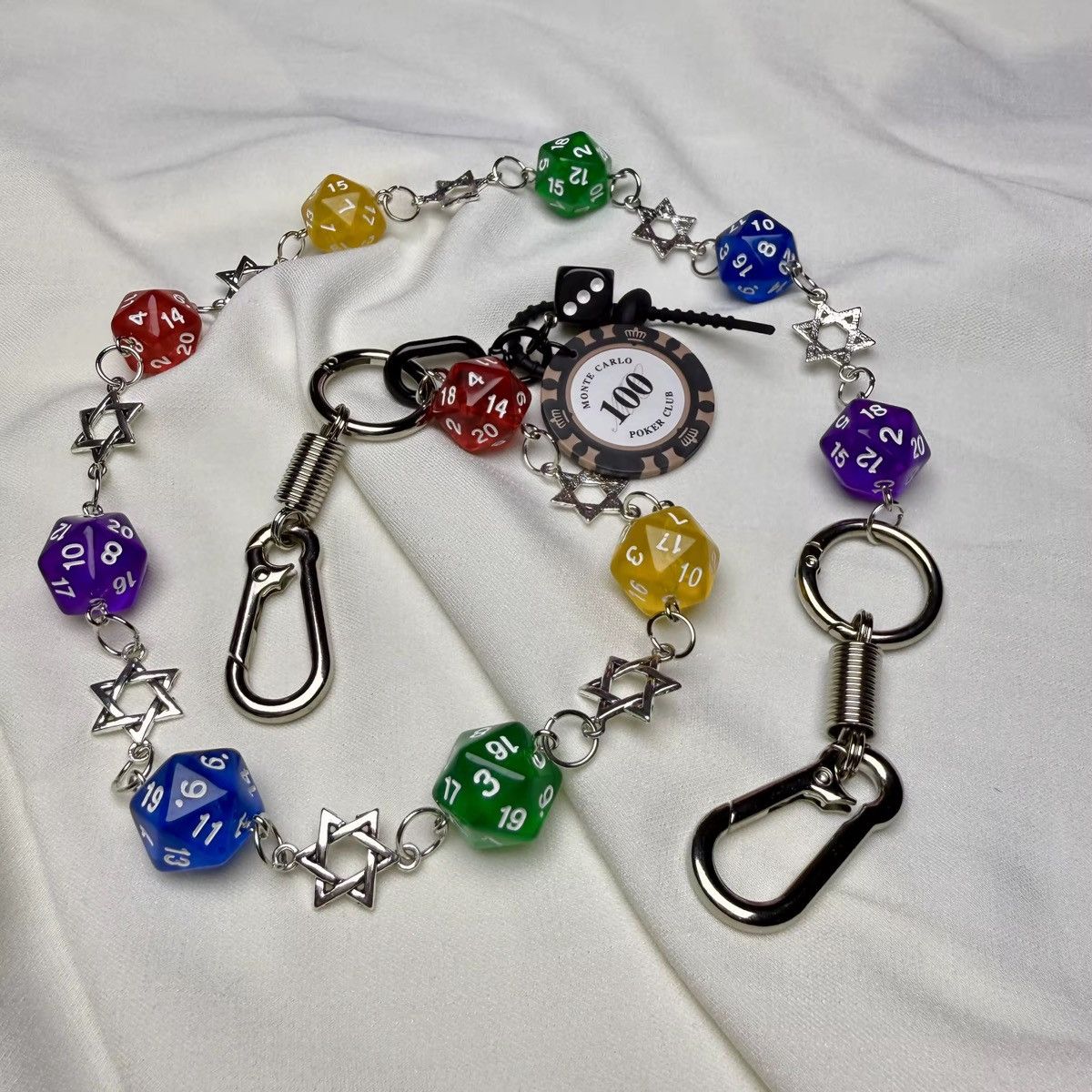 Jewelry Streetwear Colorful poker club cards pant jeans chain Size ONE SIZE - 4 Thumbnail