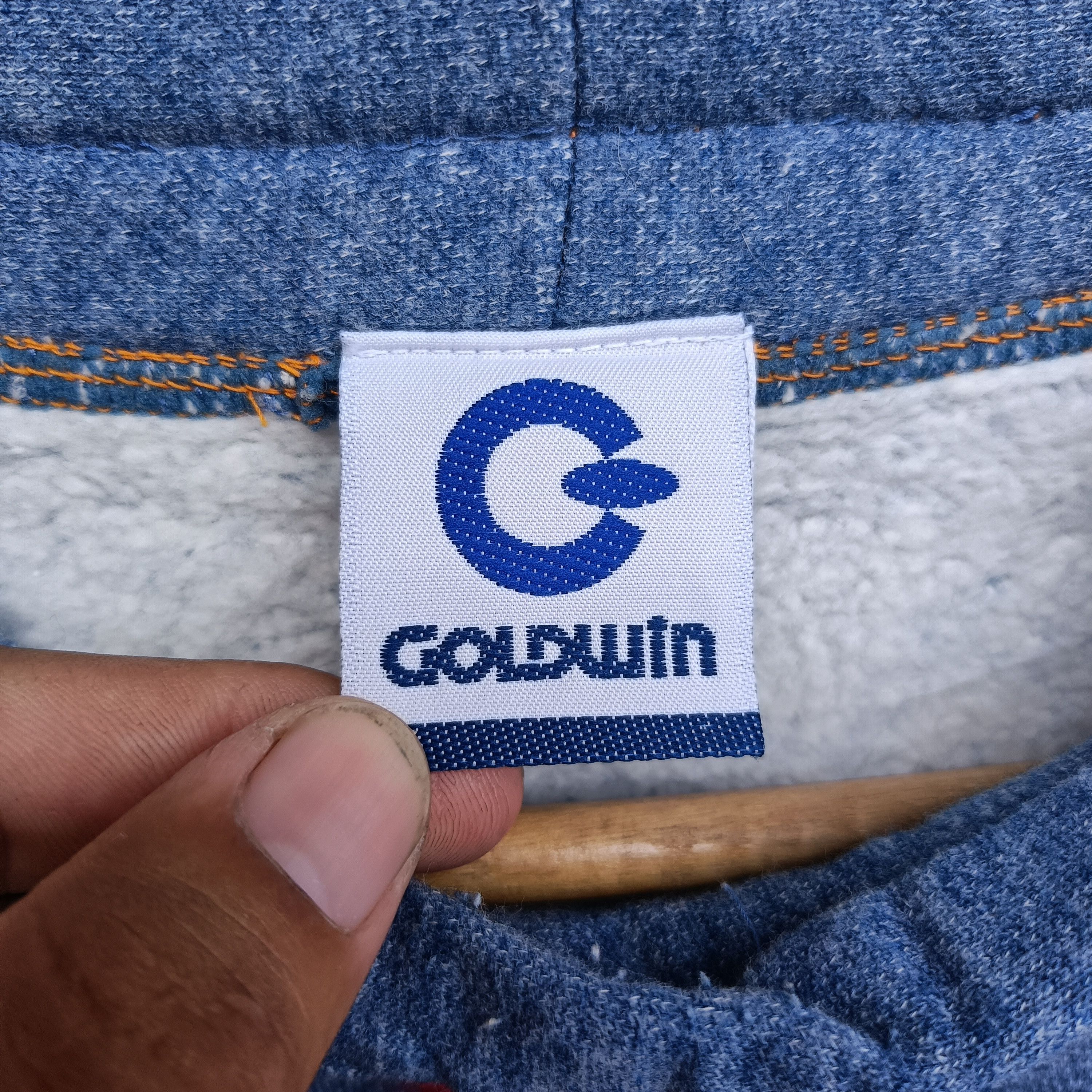 Goldwin × Japanese Brand × Vintage Vintage Goldwin Embroidery Spellout Sweatshirt Size US L / EU 52-54 / 3 - 4 Thumbnail