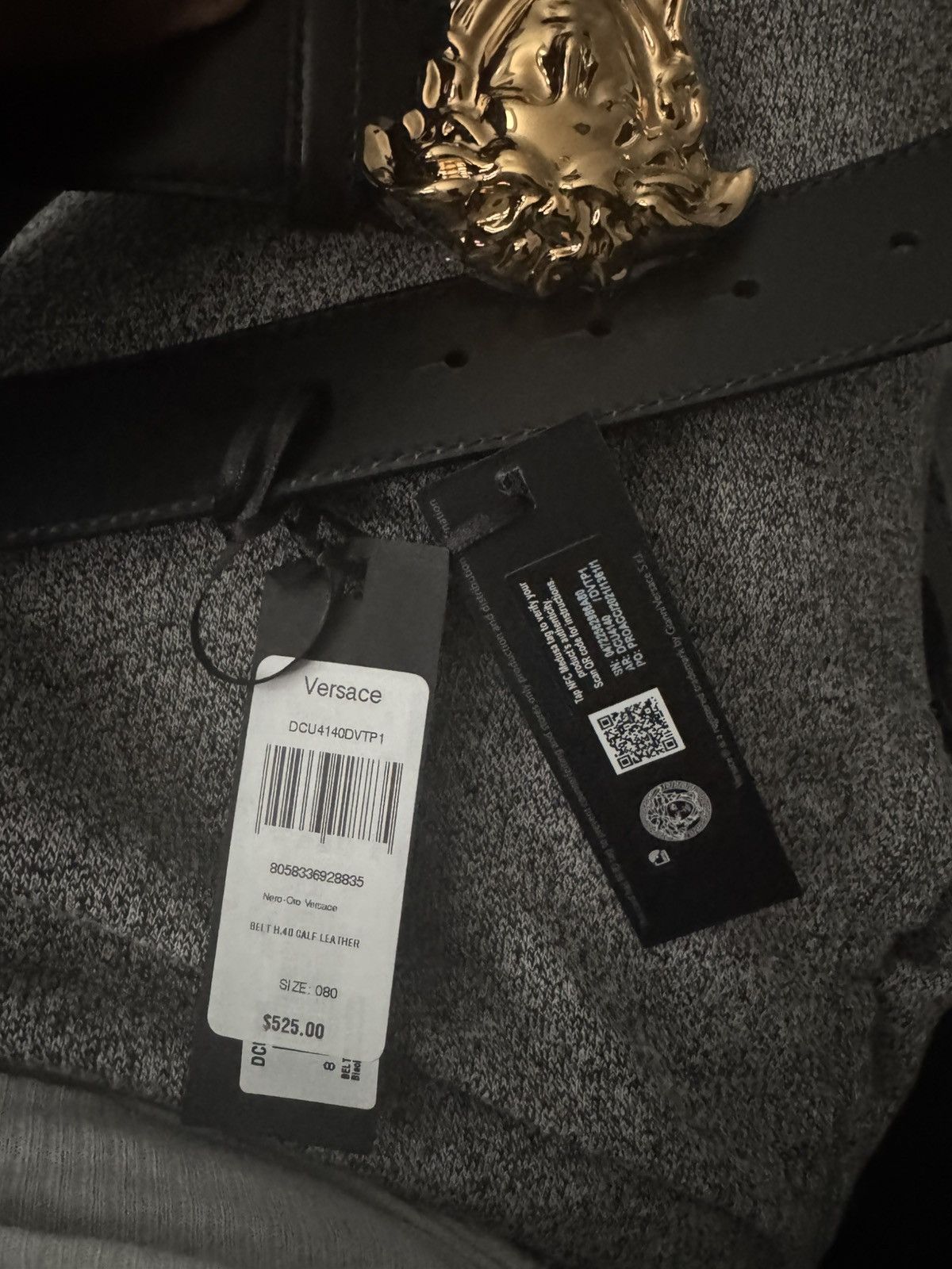 Versace Black Versace Palazzo Belt Size 32 - 11 Thumbnail