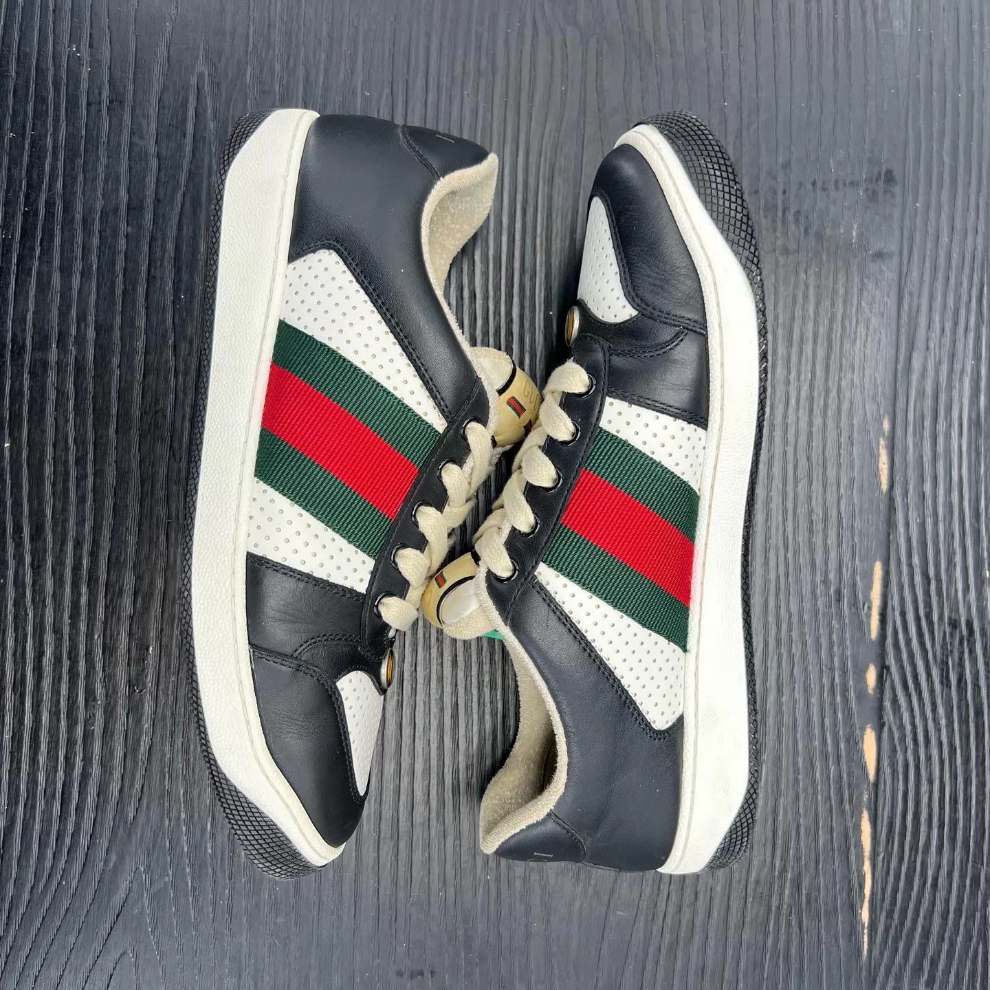 Gucci Gucci Rhyton Sneaker US 6 EUR 40 Black White Red Size US 7 / EU 40 - 7 Thumbnail