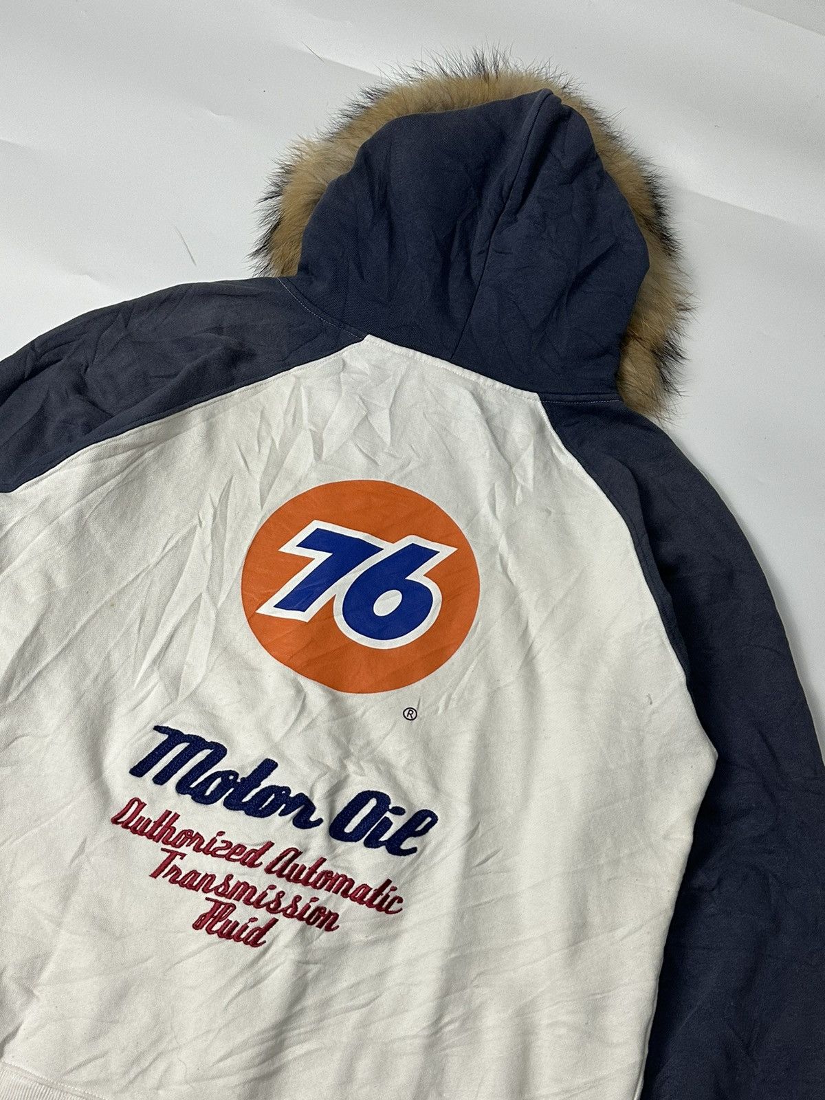 Hysteric Glamour × Le Grande Bleu (L.G.B.) Faux Fur Zip Hoodie Union 76 Lubricant Motor Oil Size US M / EU 48-50 / 2 - 4 Thumbnail
