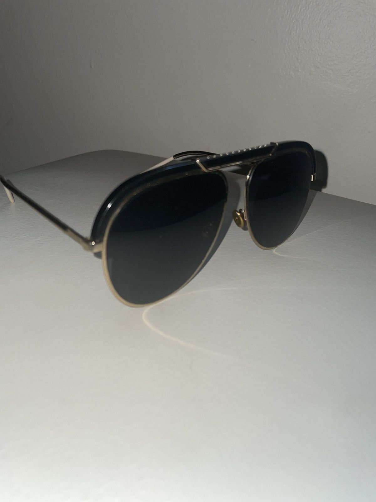 Dior Christian Dior Black and Gold Glasses Size ONE SIZE - 1 Thumbnail