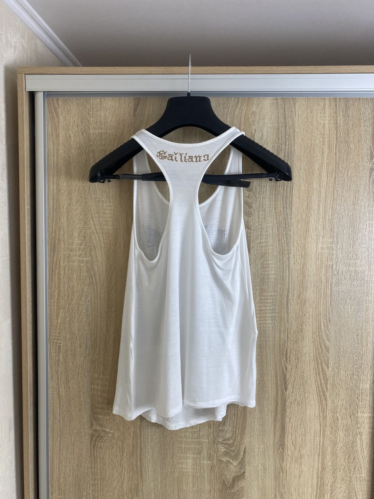 John Galliano × Vintage 🔥 VINTAGE GALLIANO 2000s RHINESTONES TANK TOP Y2K Hlamour Size XS / US 0-2 / IT 36-38 - 6 Thumbnail