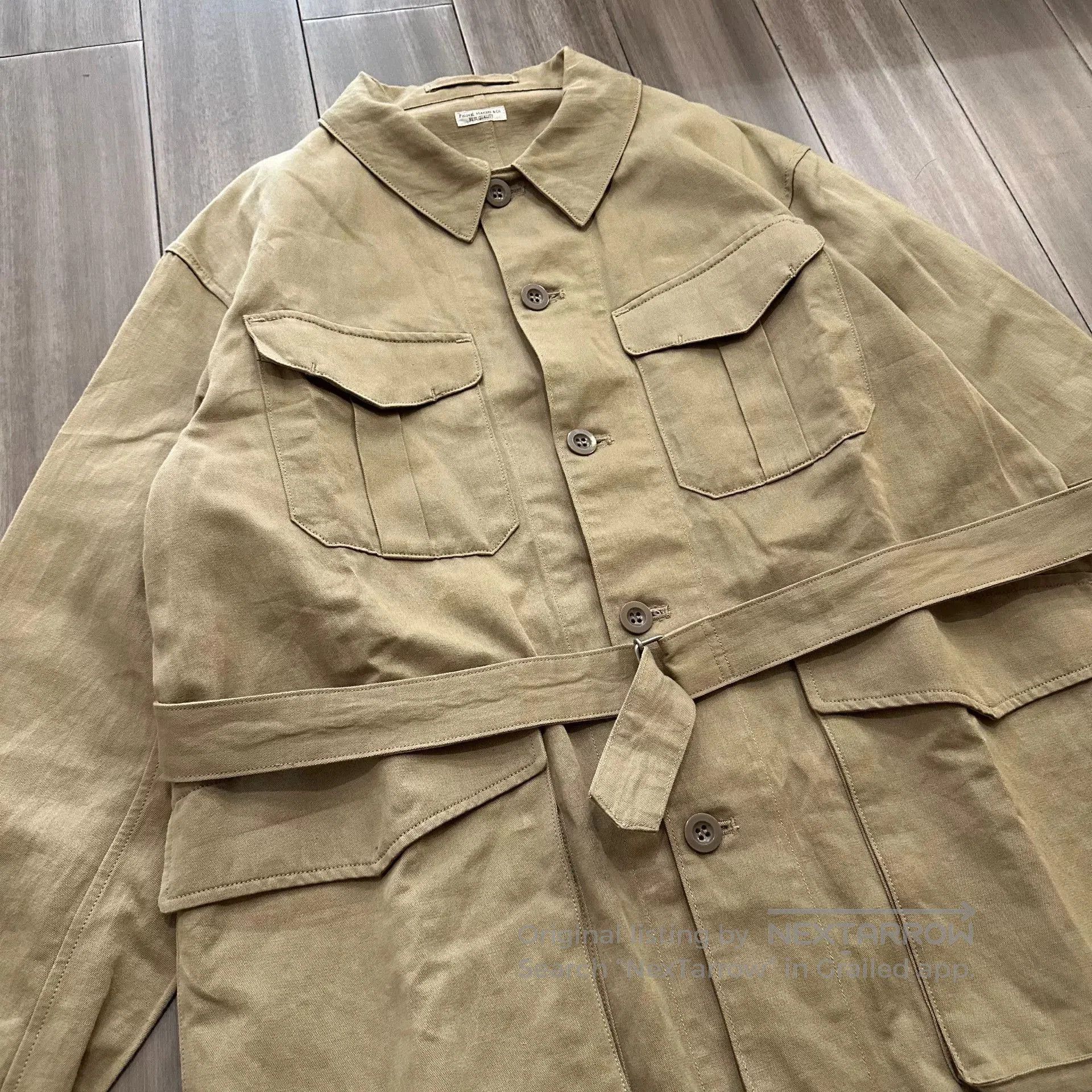 PHIGVEL MAKERS & Co. Casual Khaki Hunting Jacket by Phigvel. Size US S / EU 44-46 / 1 - 2 Thumbnail