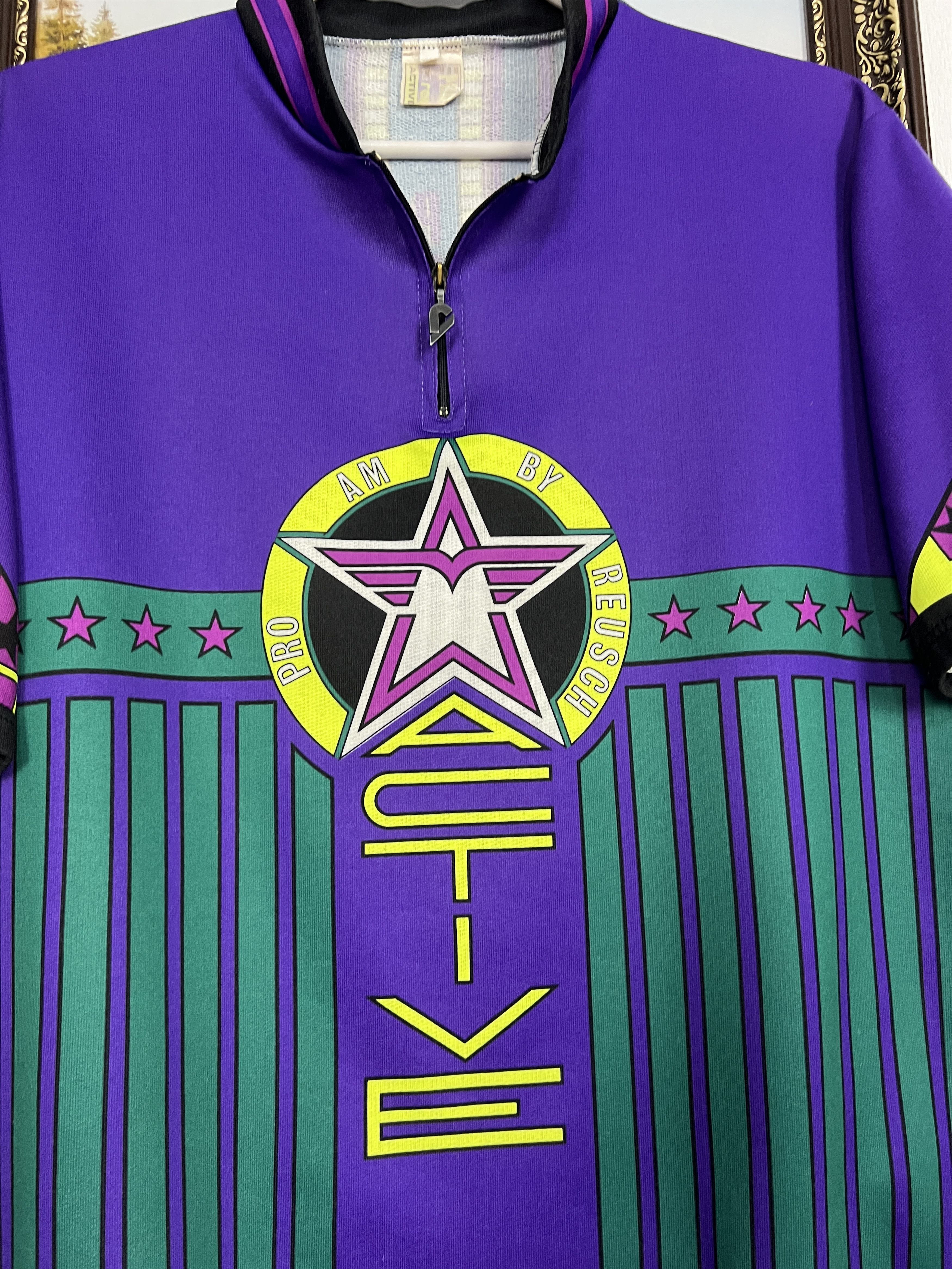 Vintage Active Cycling Jersey Trikot Maglia Camiseta Rare Hype Size US XL / EU 56 / 4 - 3 Thumbnail