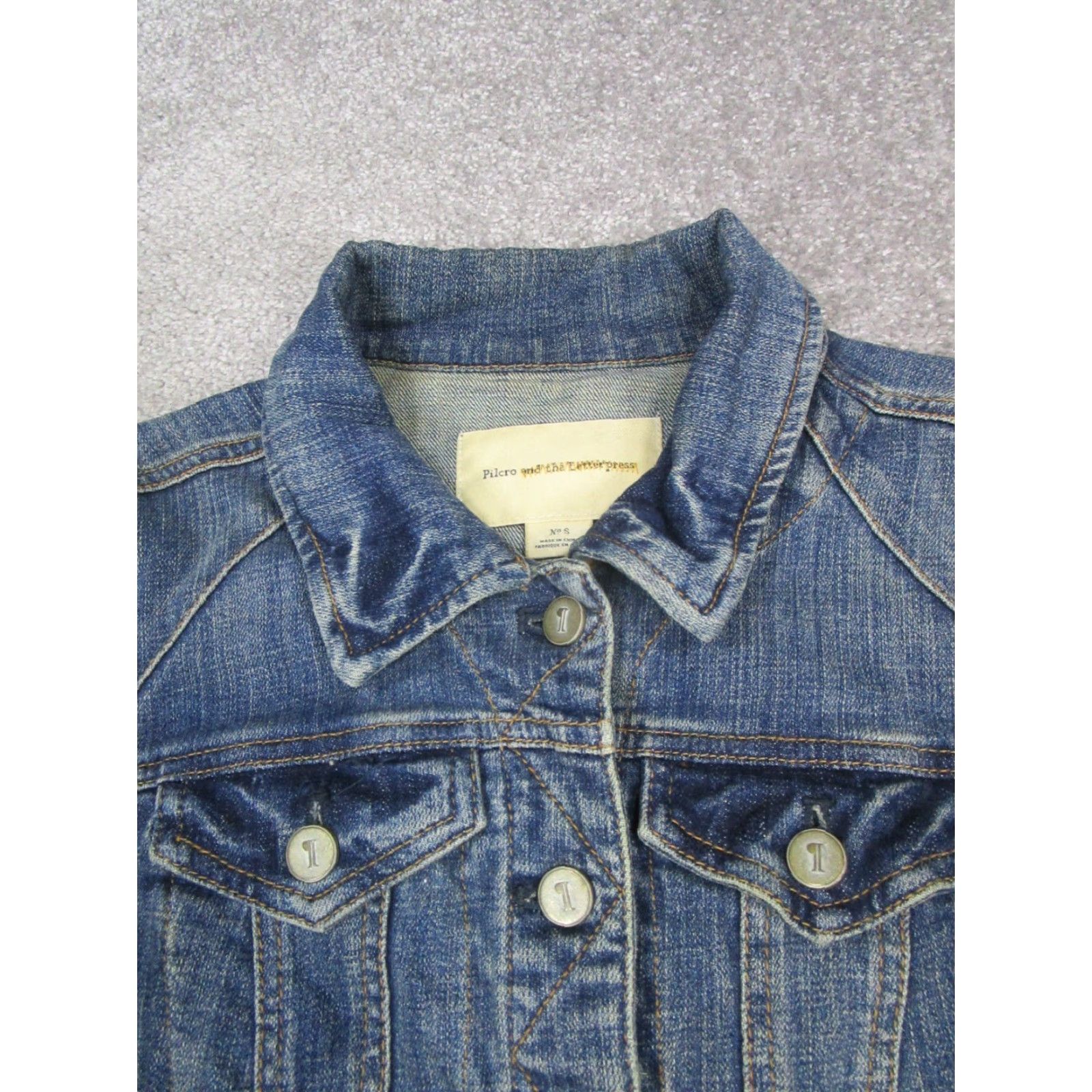 Vintage Pilcro Jacket Womens Small Blue Cotton Denim Jacket Casual Pockets Vintage No Size S / US 4 / IT 40 - 2 Thumbnail