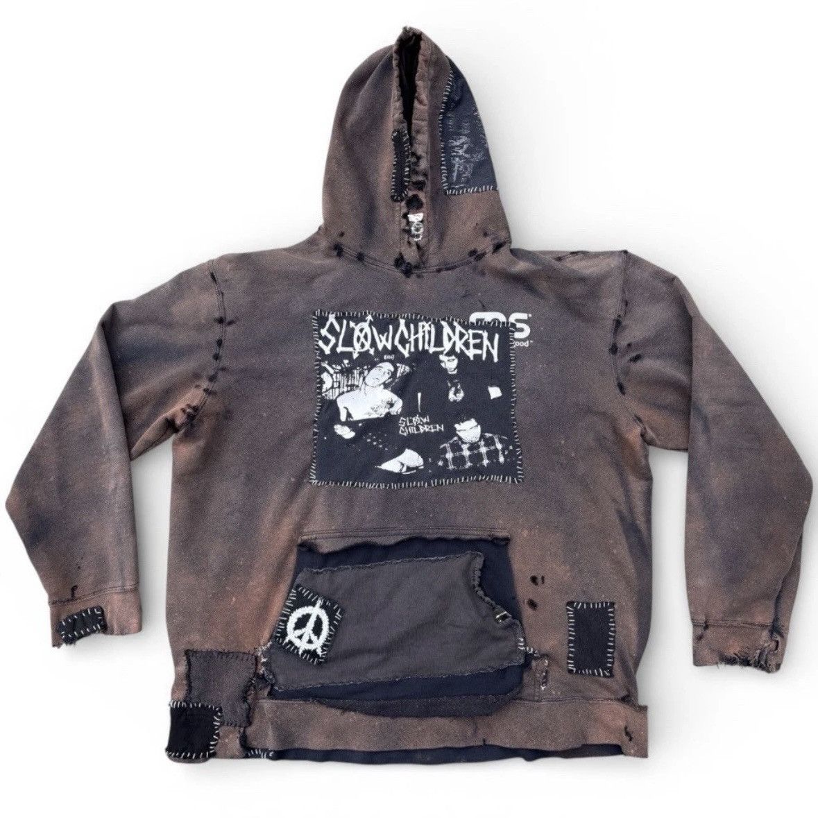 Other Vintage Reconstructed Patchwork Crust Punk Hoodie Size Large Size US L / EU 52-54 / 3 - 1 Thumbnail