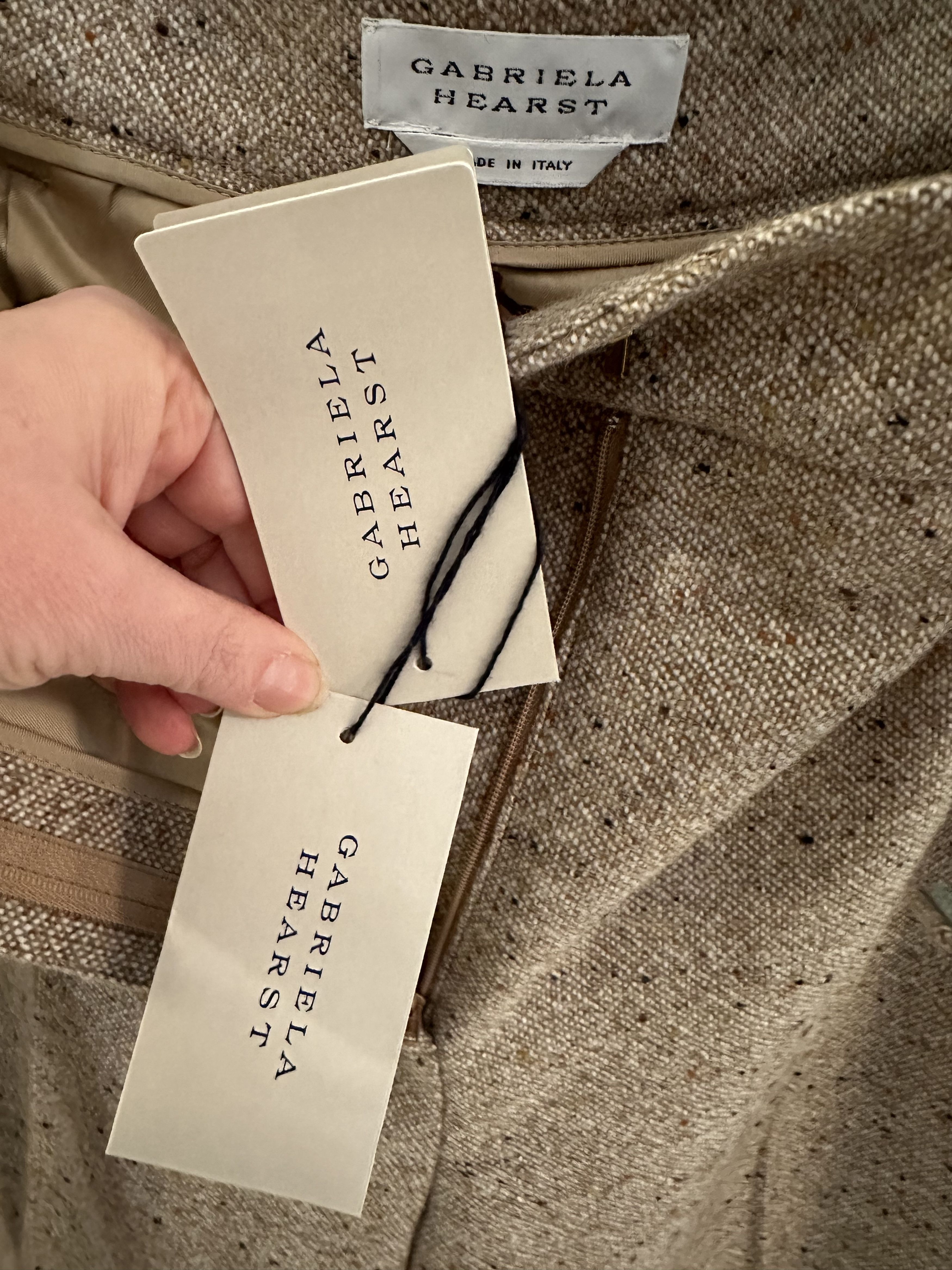 Gabriela Hearst Josh Pant in oatmeal multi Size 32" / US 10 / IT 46 - 7 Thumbnail