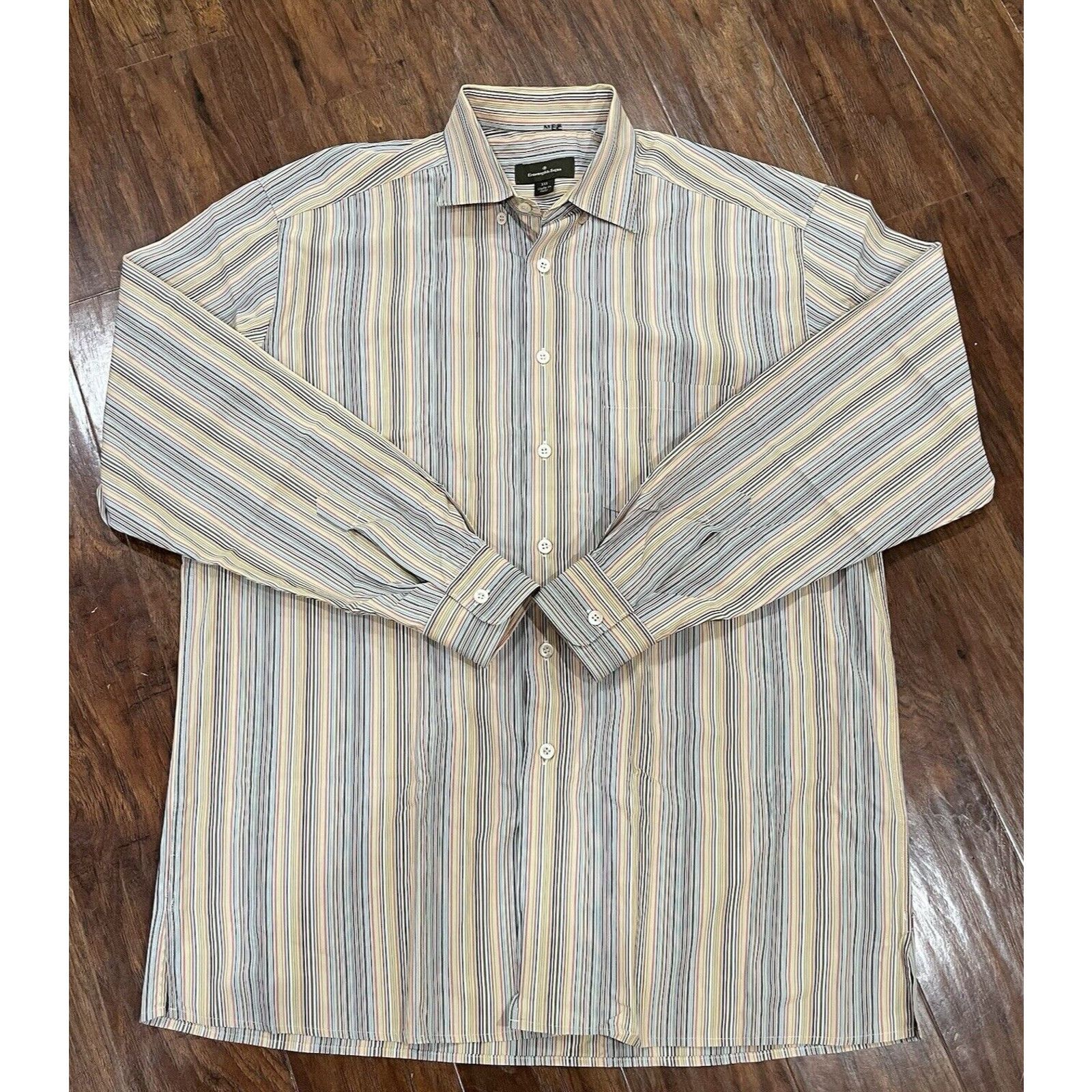 Ermenegildo Zegna Ermenegildo Zegna Shirt Men 2XLarge Multi Color Barcode Size US XXL / EU 58 / 5 - 1 Thumbnail