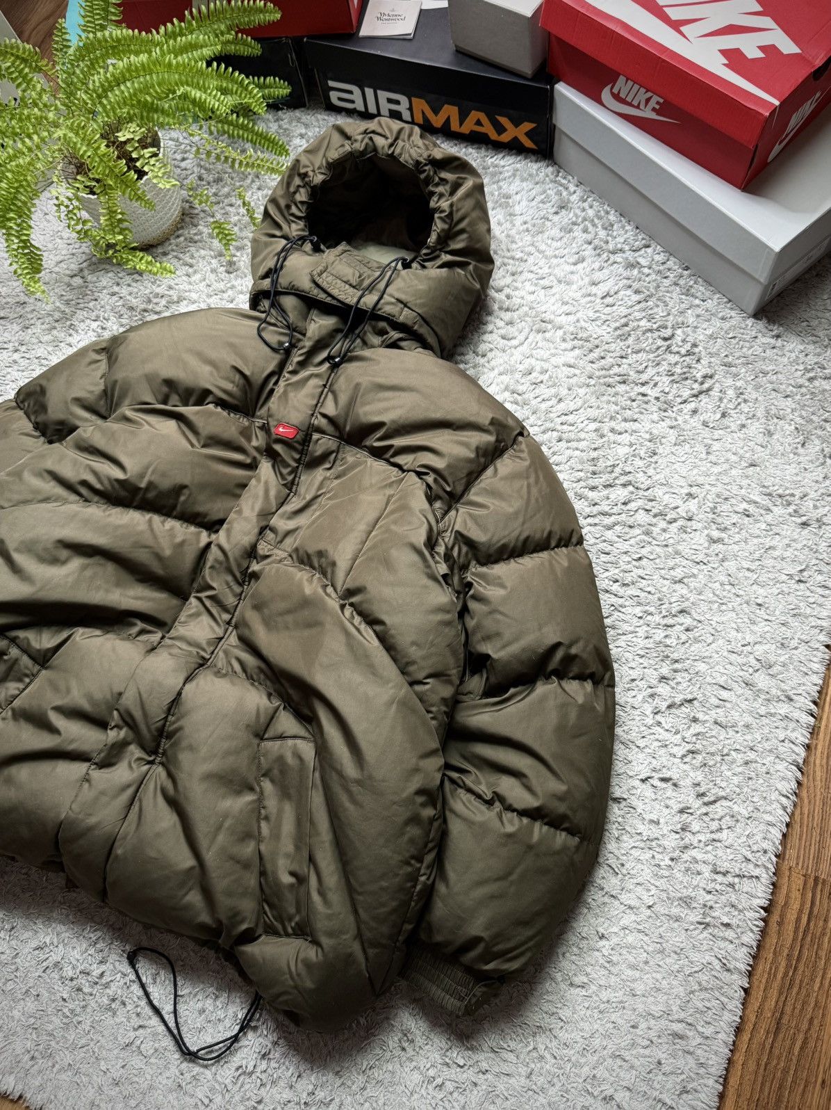 Nike 00s Nike Puffer Rare Jacket Vintage Swoosh Drill Streetwear Size US L / EU 52-54 / 3 - 4 Thumbnail