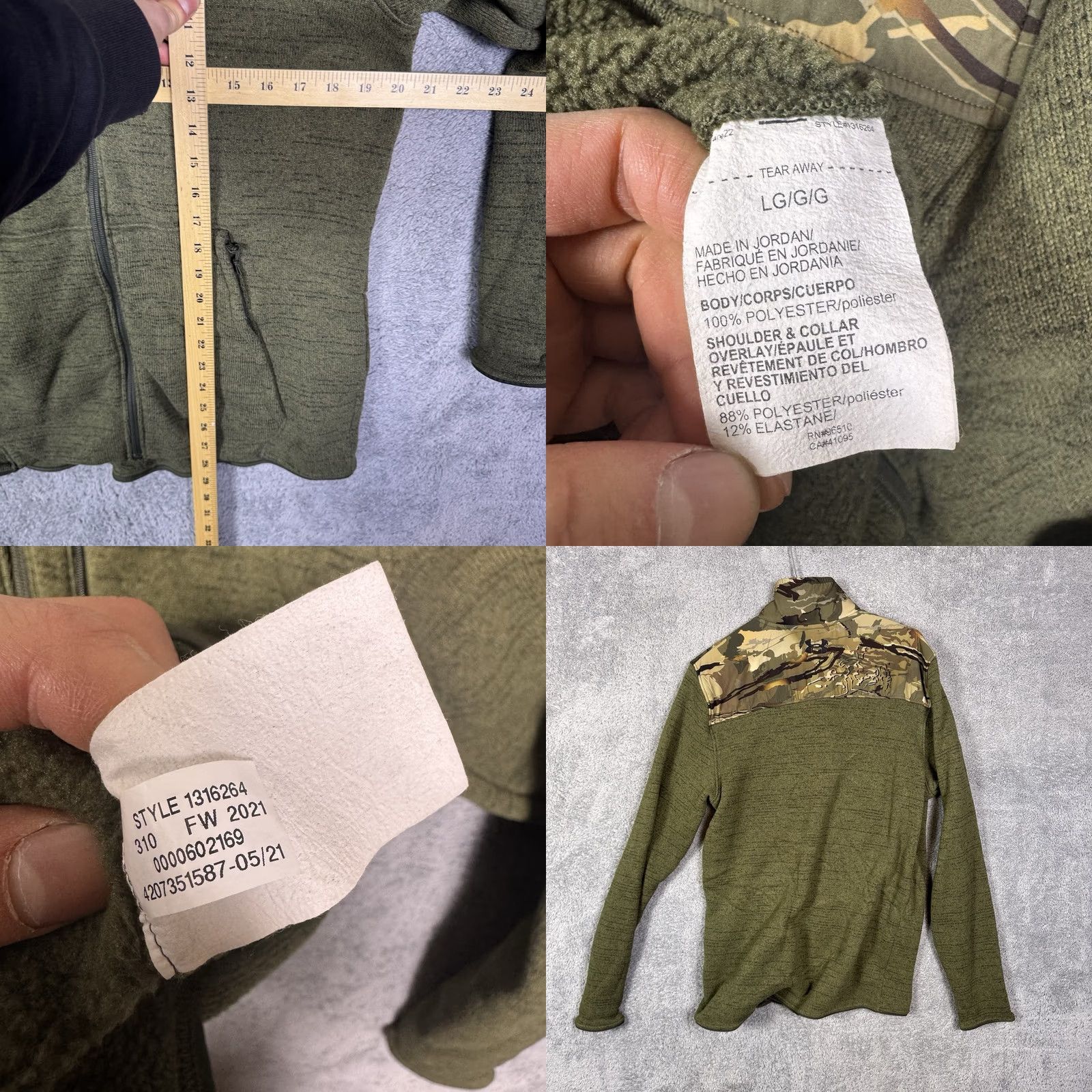 Under Armour Under armour Jacket Mens L Specialist 2.0 Full Zip Fleece Camo Tacitcal 1316264 Size US L / EU 52-54 / 3 - 8 Thumbnail