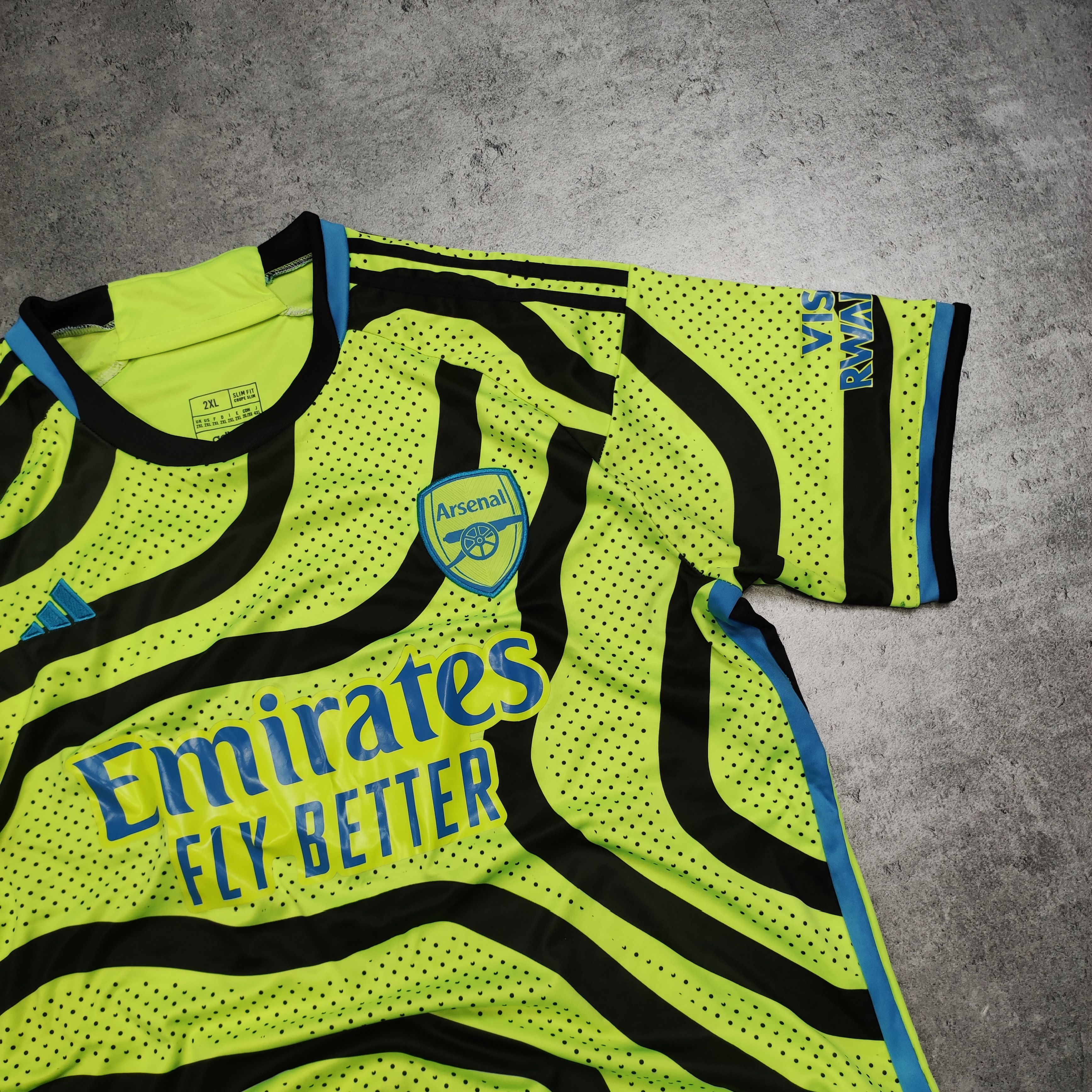 Adidas RARE Arsenal London 2023/24 Away Football Jersey #41 Rice Size US XXL / EU 58 / 5 - 4 Thumbnail
