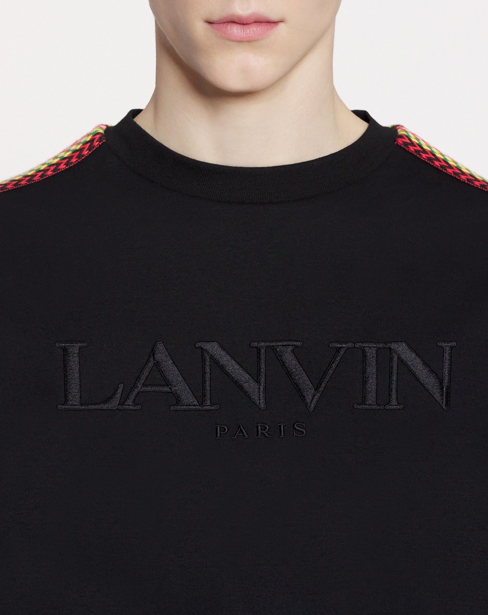 Lanvin o1w1db10225 Side Curb Oversized T-Shirt in Black Size US S / EU 44-46 / 1 - 5 Thumbnail