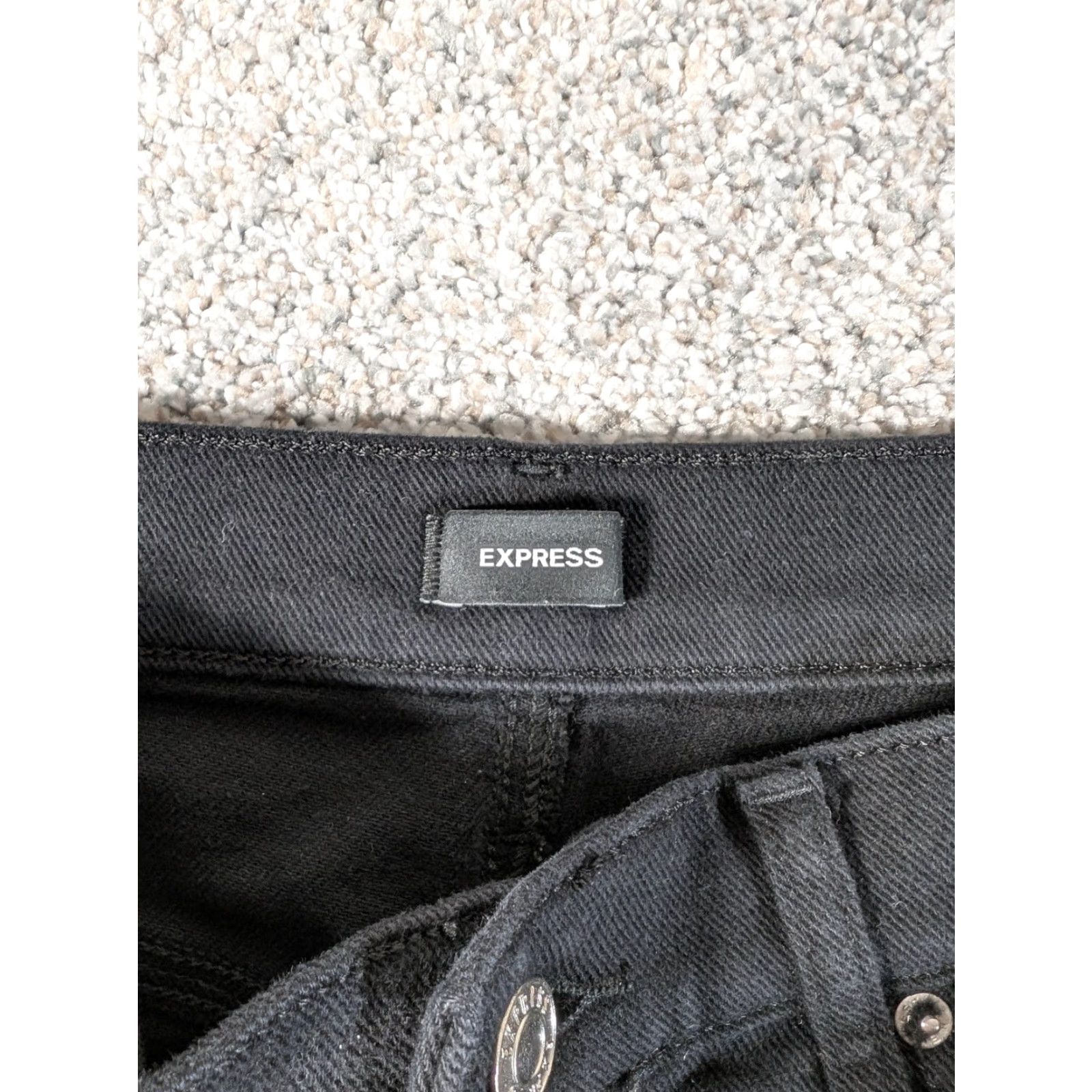 Express Express Jeans Womens 4L Ankle Straight High Rise Black Denim Conscious Edit Size 27" / US 4 / IT 40 - 5 Thumbnail