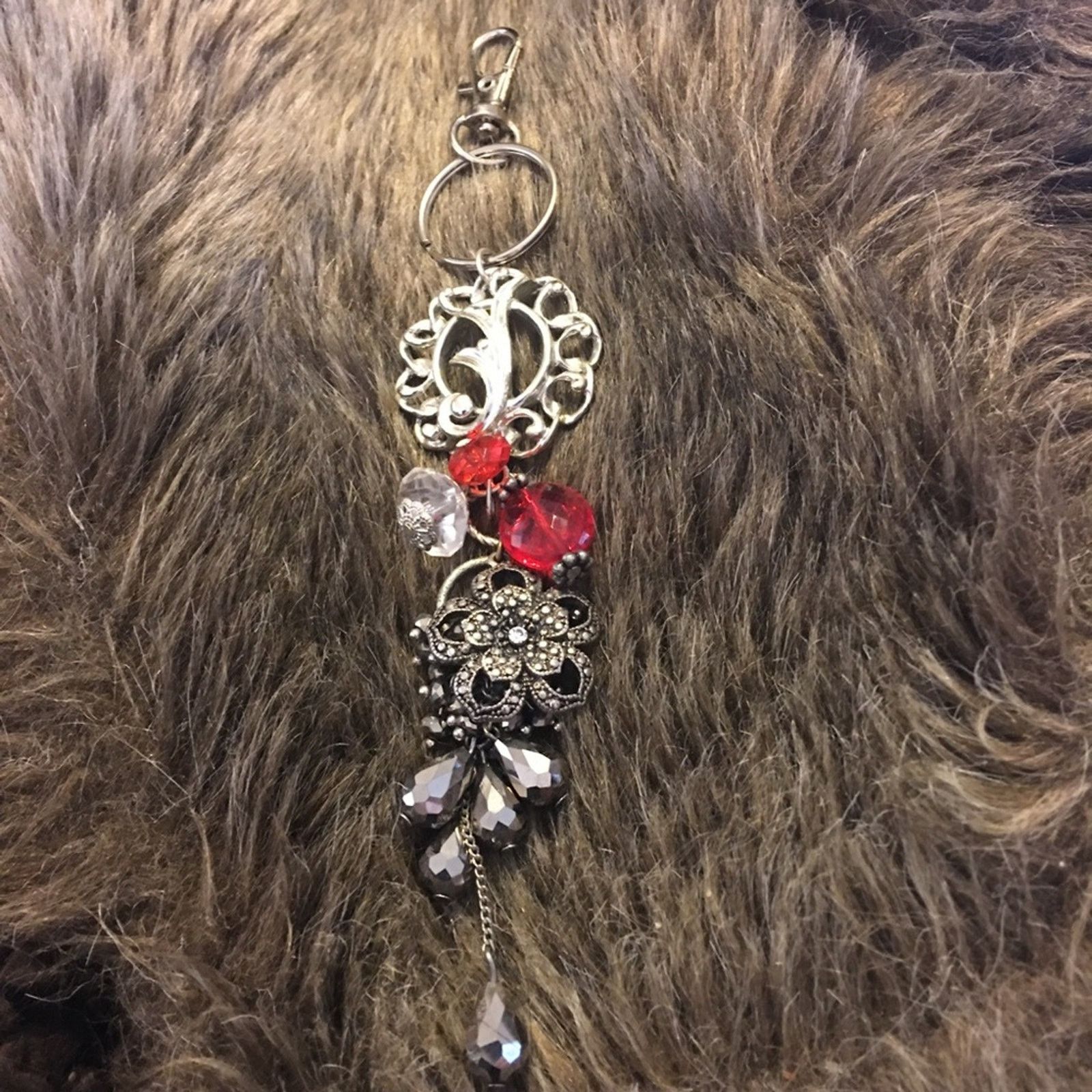 Vintage Vintage repurpose salvaged estate gem keychain Size ONE SIZE - 3 Thumbnail