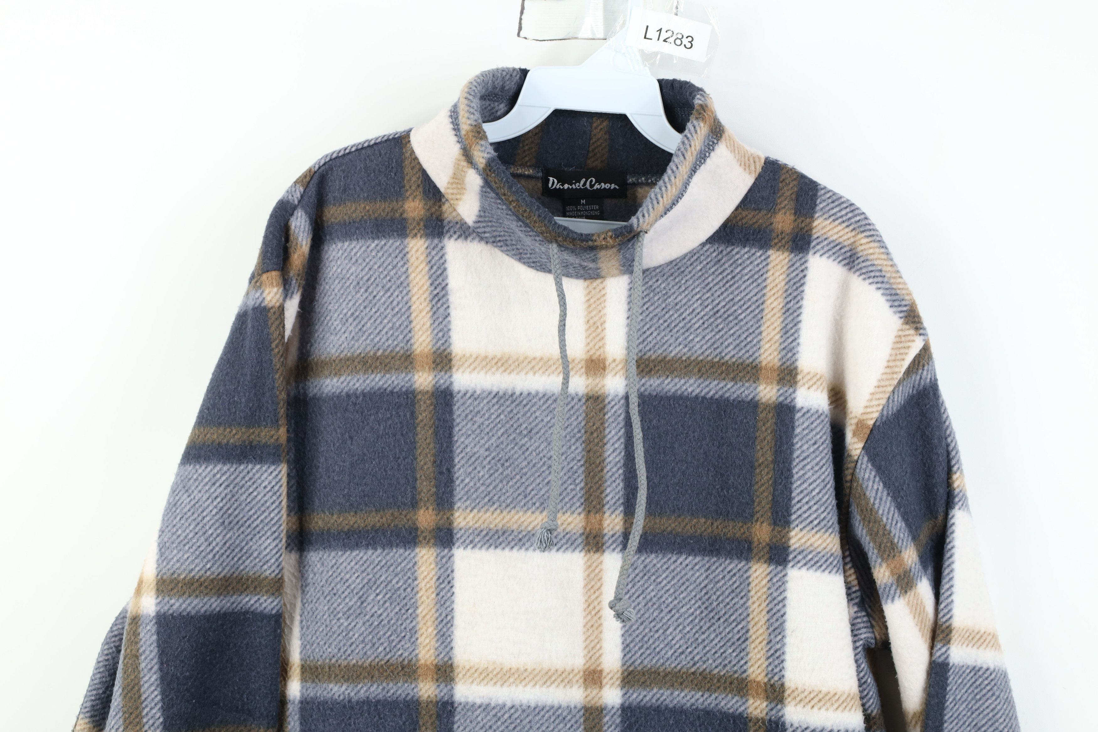 Vintage Vintage 90s Streetwear Mock Neck Fleece Pocket Sweater Size M / US 6-8 / IT 42-44 - 2 Thumbnail