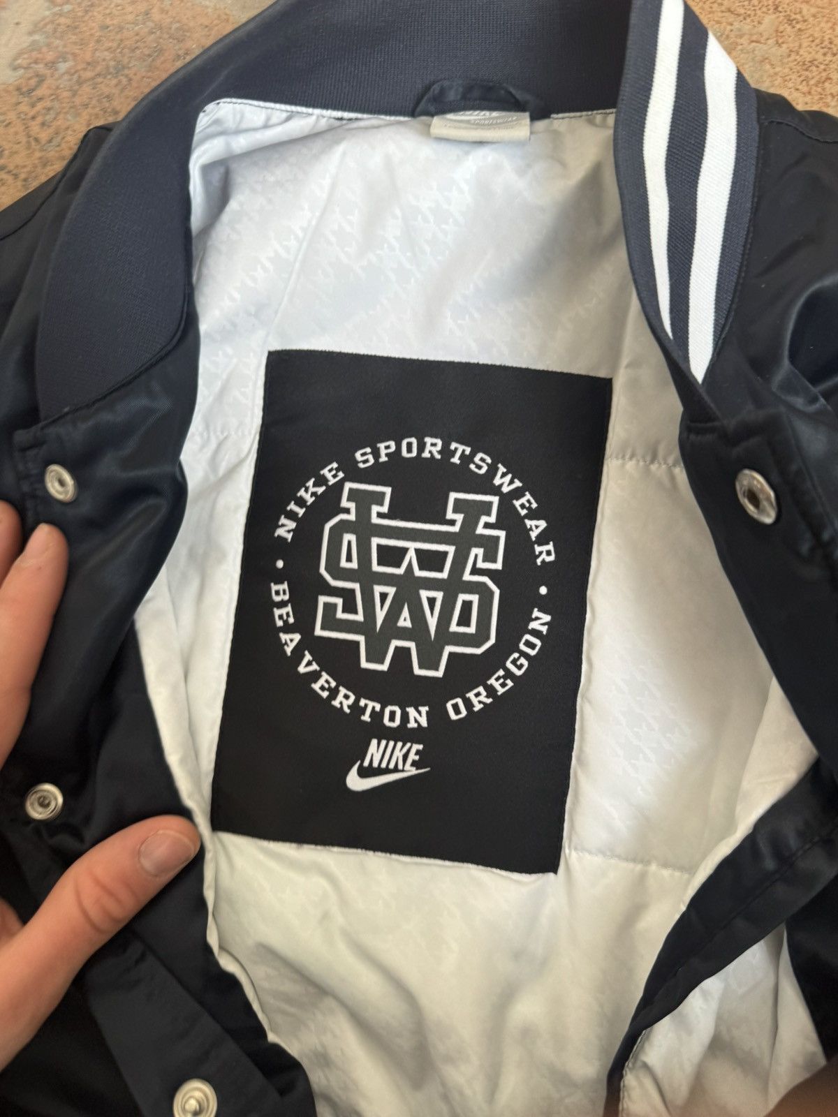 Nike Nike Sportswear Varsity Bomber Jacket Y2K 00ss Size US L / EU 52-54 / 3 - 6 Thumbnail